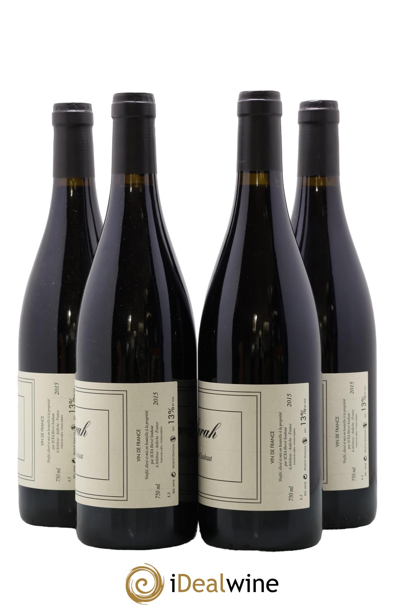 Vin de France Syrah Hervé Souhaut - Domaine Romaneaux-Destezet 2015 - Lot de 4 bouteilles - 1
