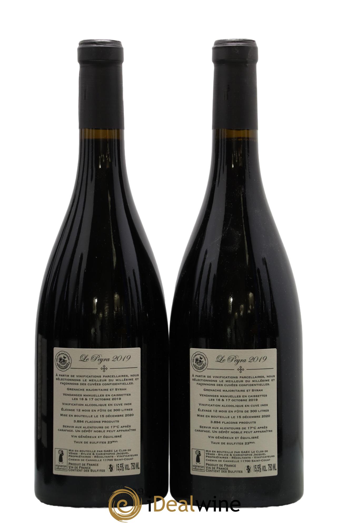 Vin de France Cuvée Le Peyra Domaine Clos de Vènes 2019 - Lot of 2 bottles - 1