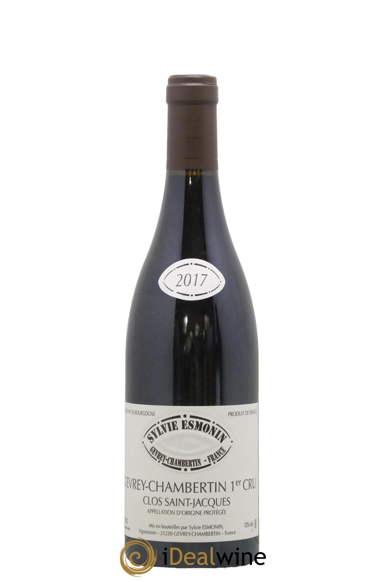 Gevrey-Chambertin 1er Cru Clos Saint Jacques Sylvie Esmonin 2017 - Lot de 1 bouteille - 0