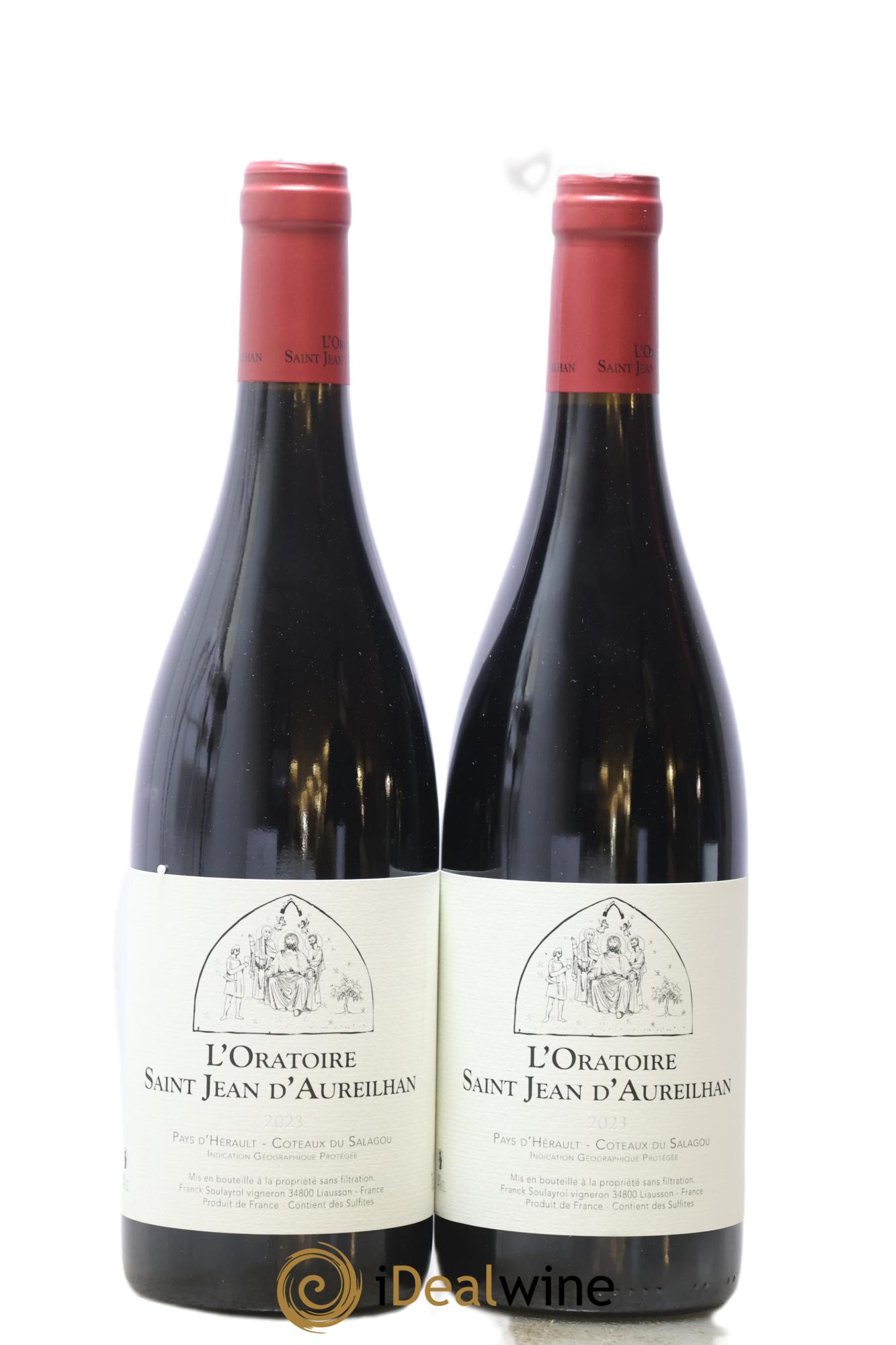 Pays d'Hérault - Coteaux du Salagou L’Oratoire Saint Jean d’Aureilhan 2023 - Lot of 2 bottles - 0