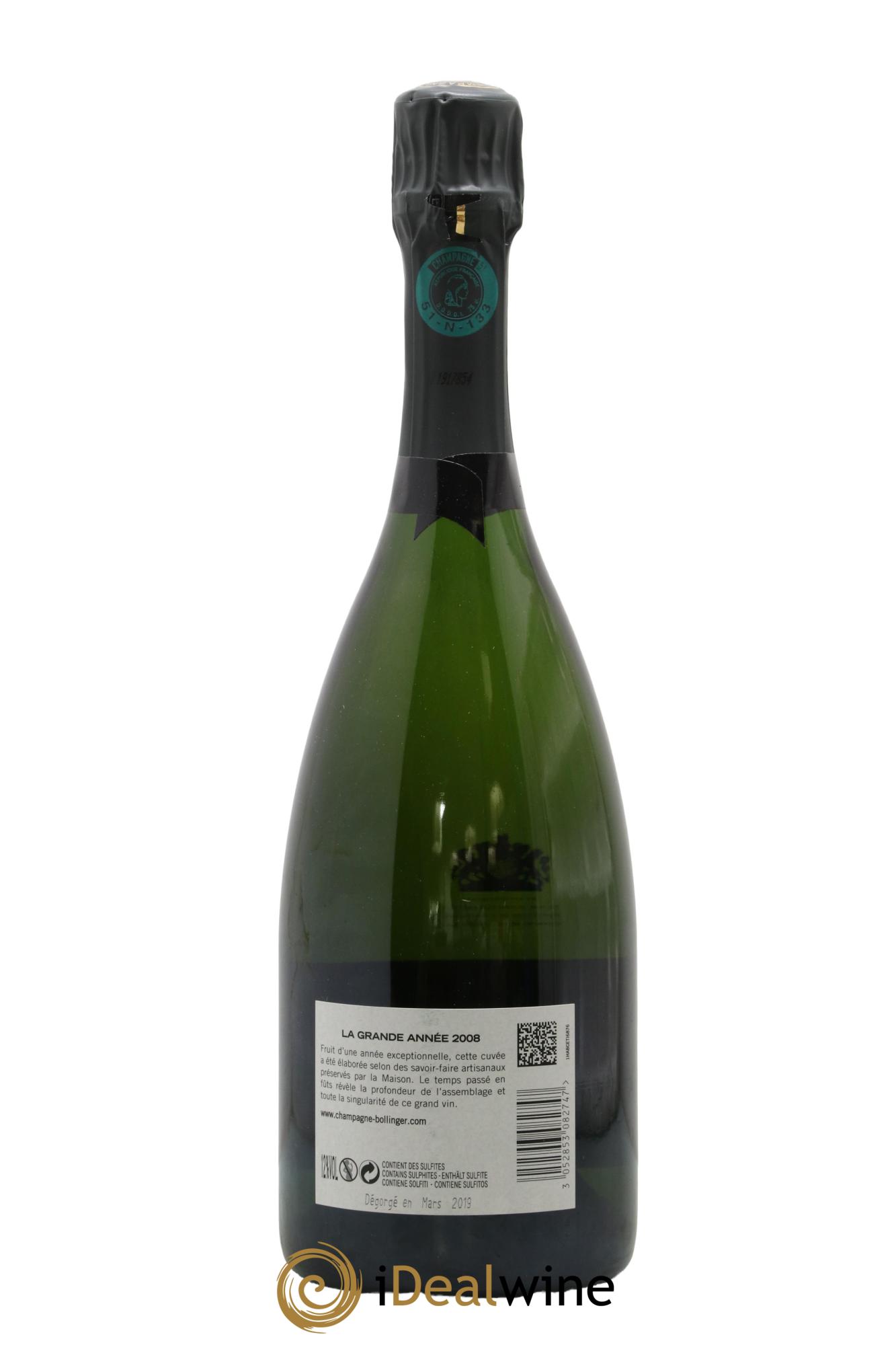 La Grande Année Brut Bollinger 2008 - Posten von 1 Flasche - 1