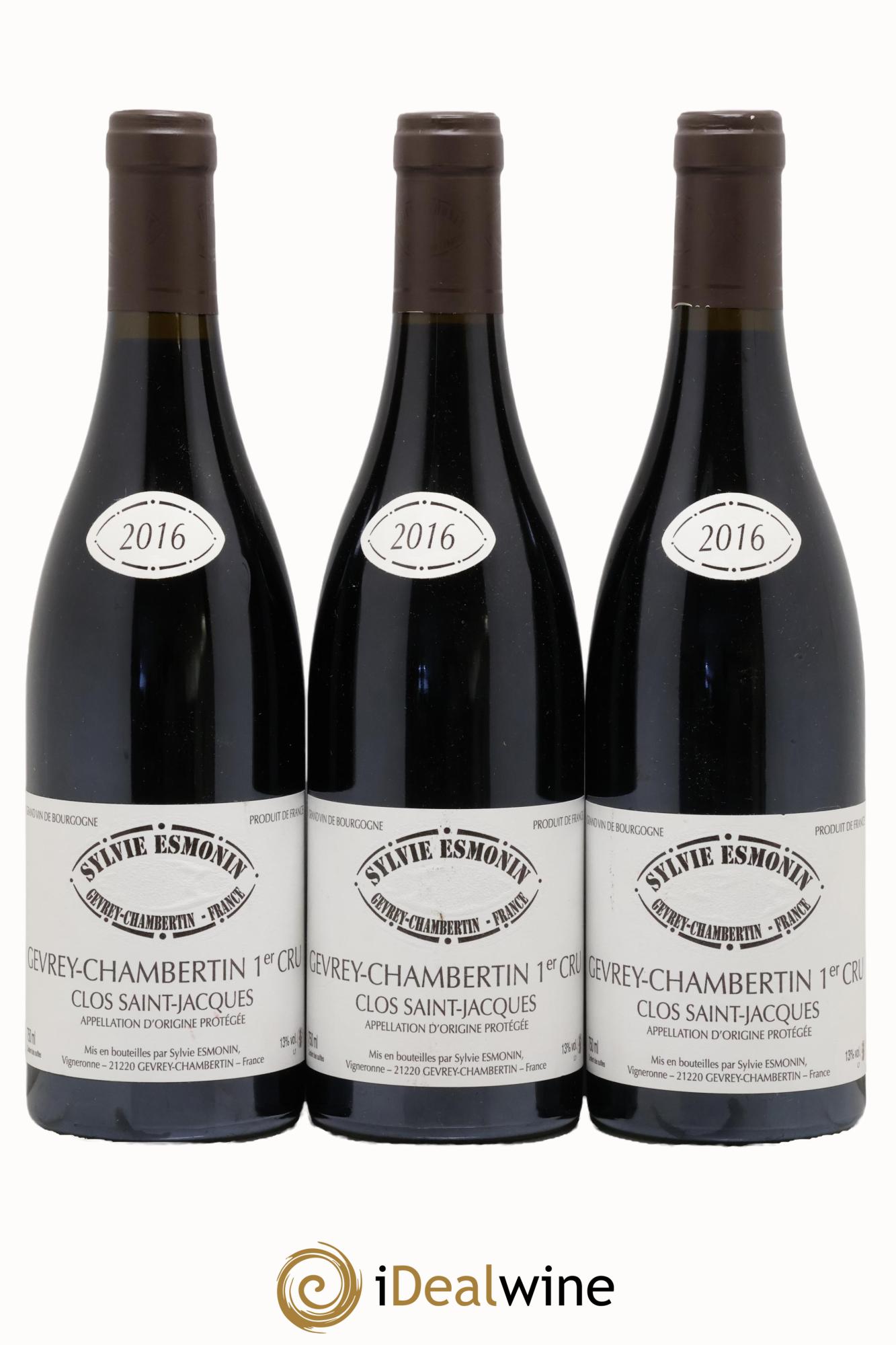 Gevrey-Chambertin 1er Cru Clos Saint-Jacques Michel Esmonin 2016 - Posten von 3 Flaschen - 0