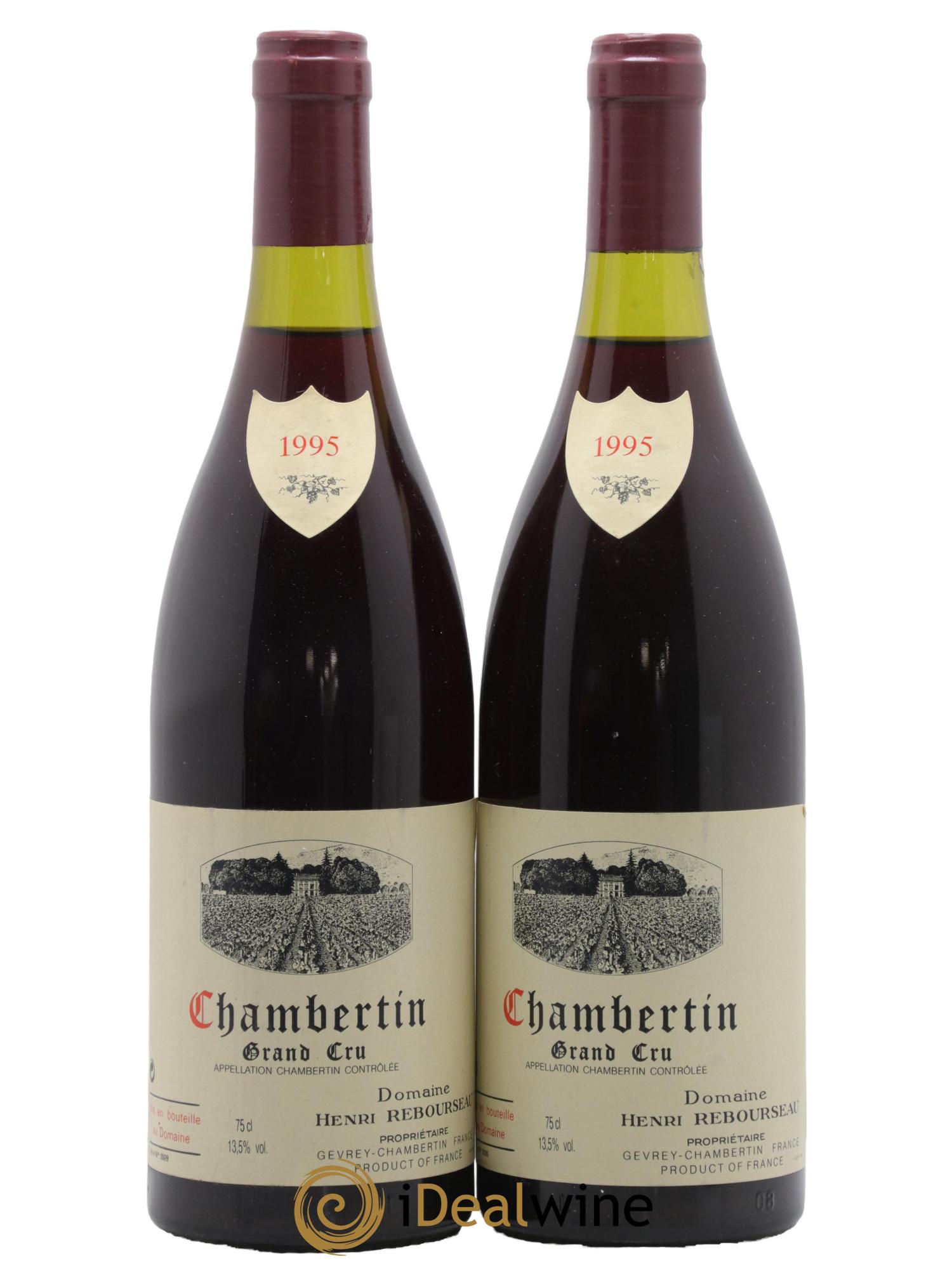 Chambertin Grand Cru Henri Rebourseau 1995 - Posten von 2 Flaschen - 0