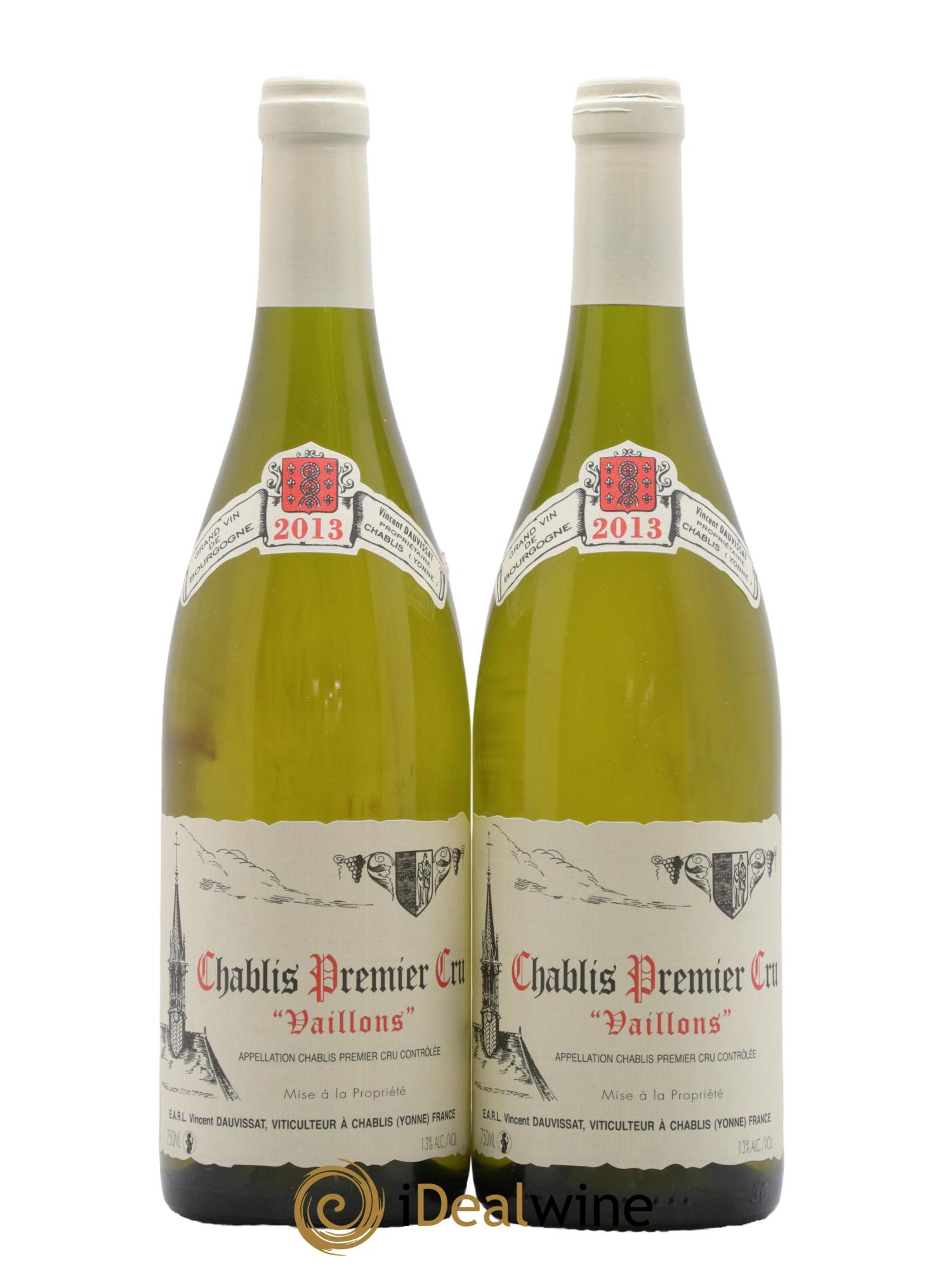 Chablis 1er Cru Vaillons Vincent Dauvissat (Domaine) 2013 - Lot de 2 bouteilles - 0