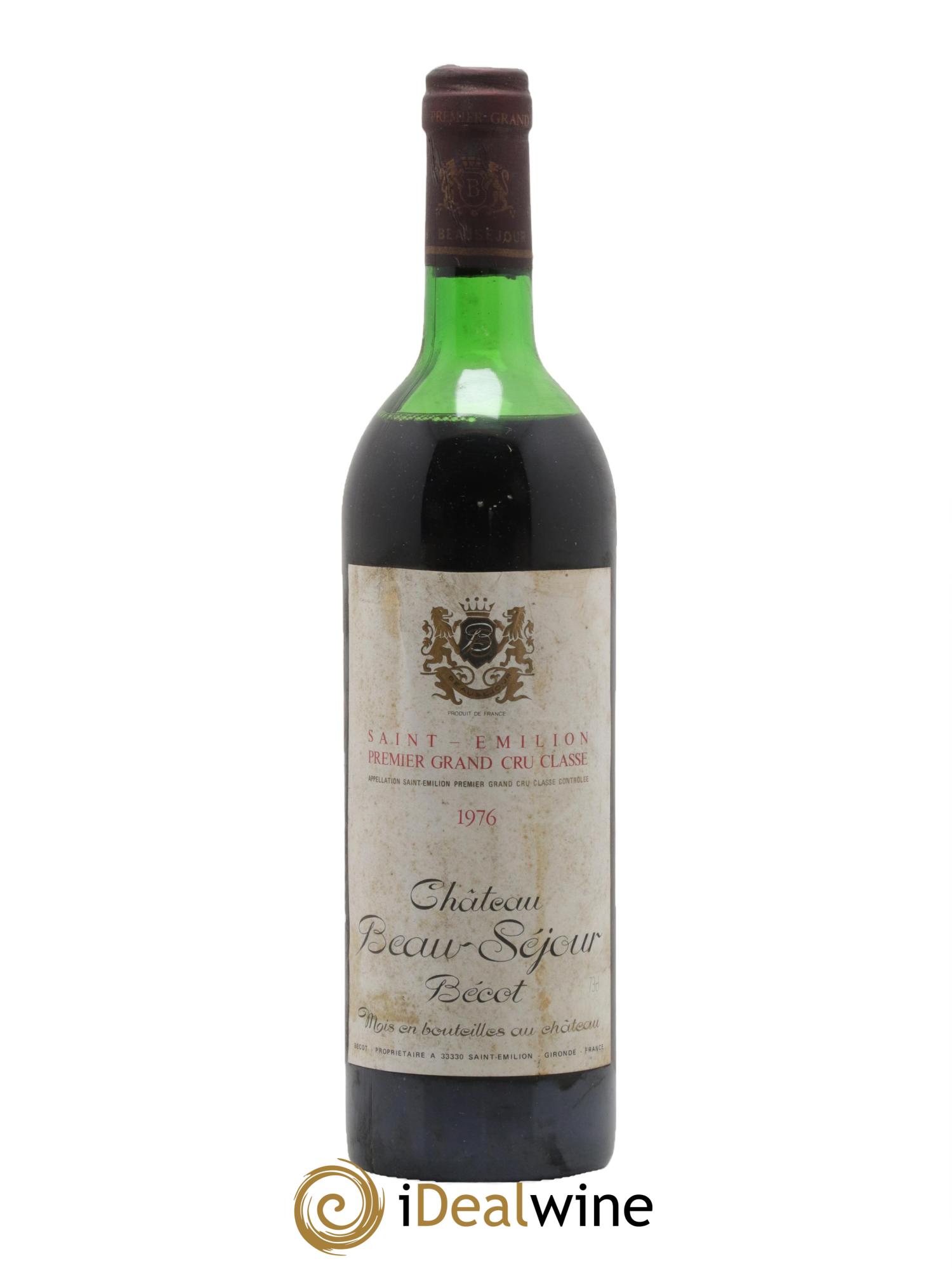 Château Beau-Séjour Bécot 1er Grand Cru Classé B 1976 - Lot de 1 bouteille - 0