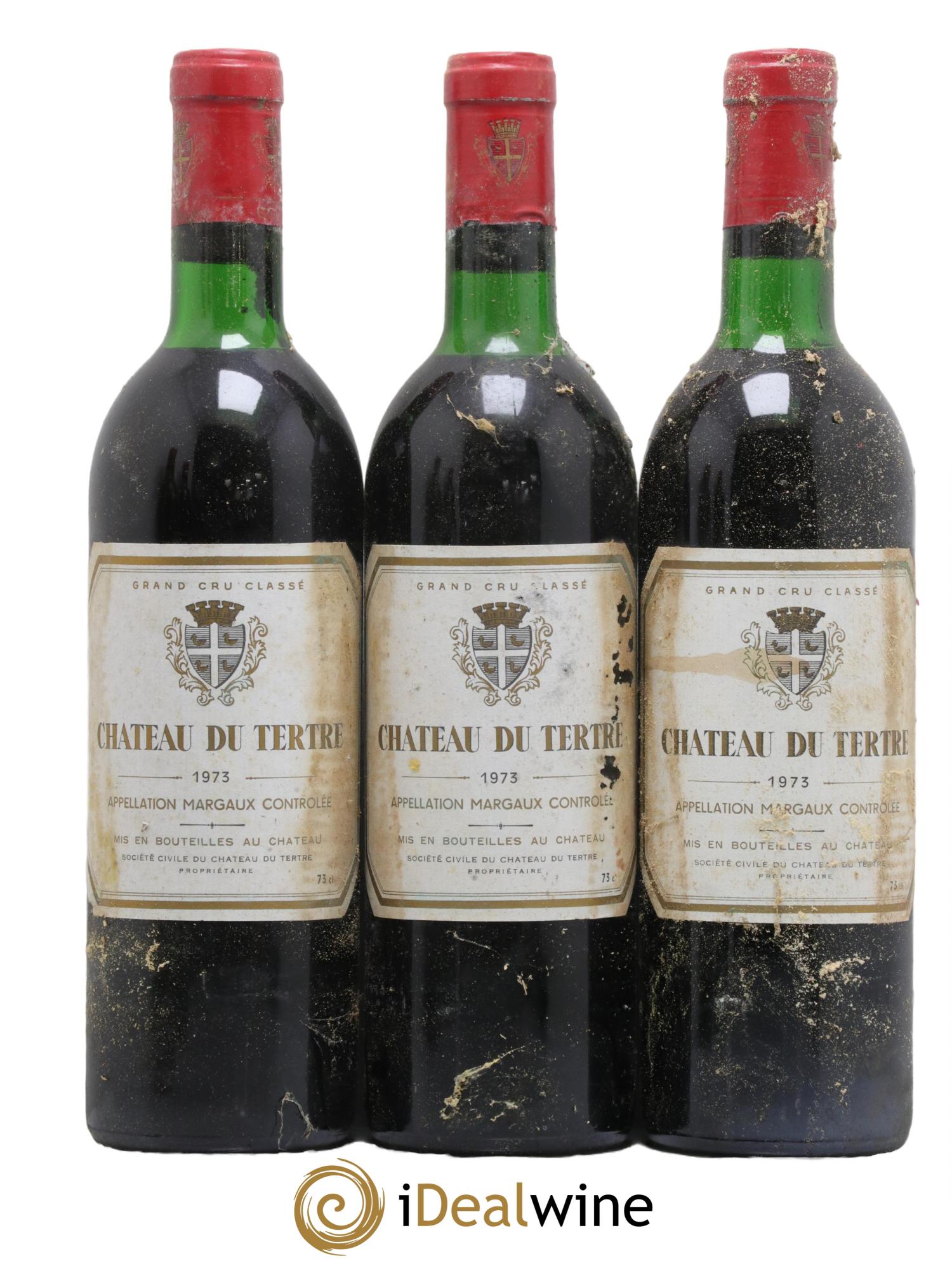 Château du Tertre 5ème Grand Cru Classé 1973 - Lot de 3 bouteilles - 0