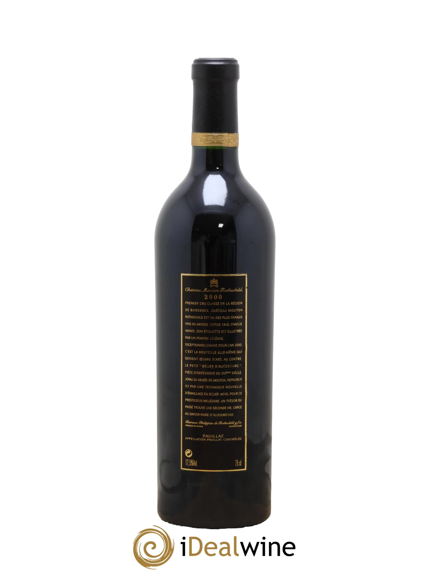 Château Mouton Rothschild 1er Grand Cru Classé 2000 - Lot de 1 bouteille - 1