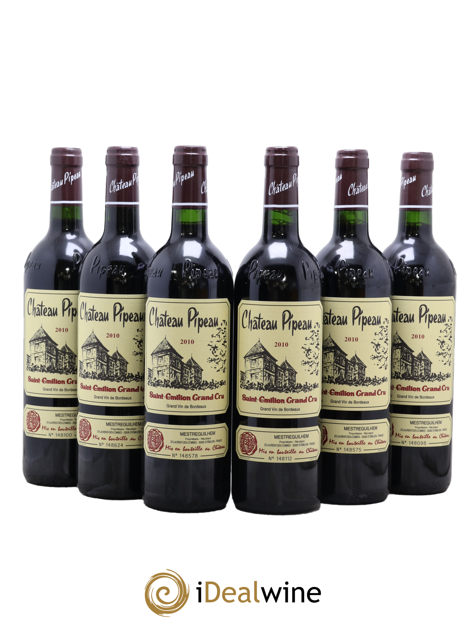 Château Pipeau 2010 - Posten von 6 Flaschen - 0
