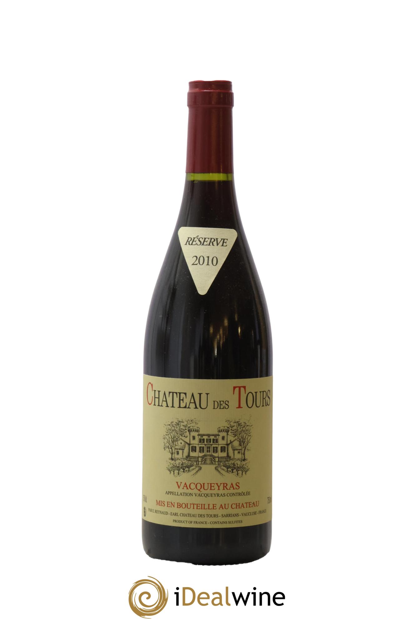 Vacqueyras Château des Tours Emmanuel Reynaud 2010 - Lot de 1 bouteille - 0