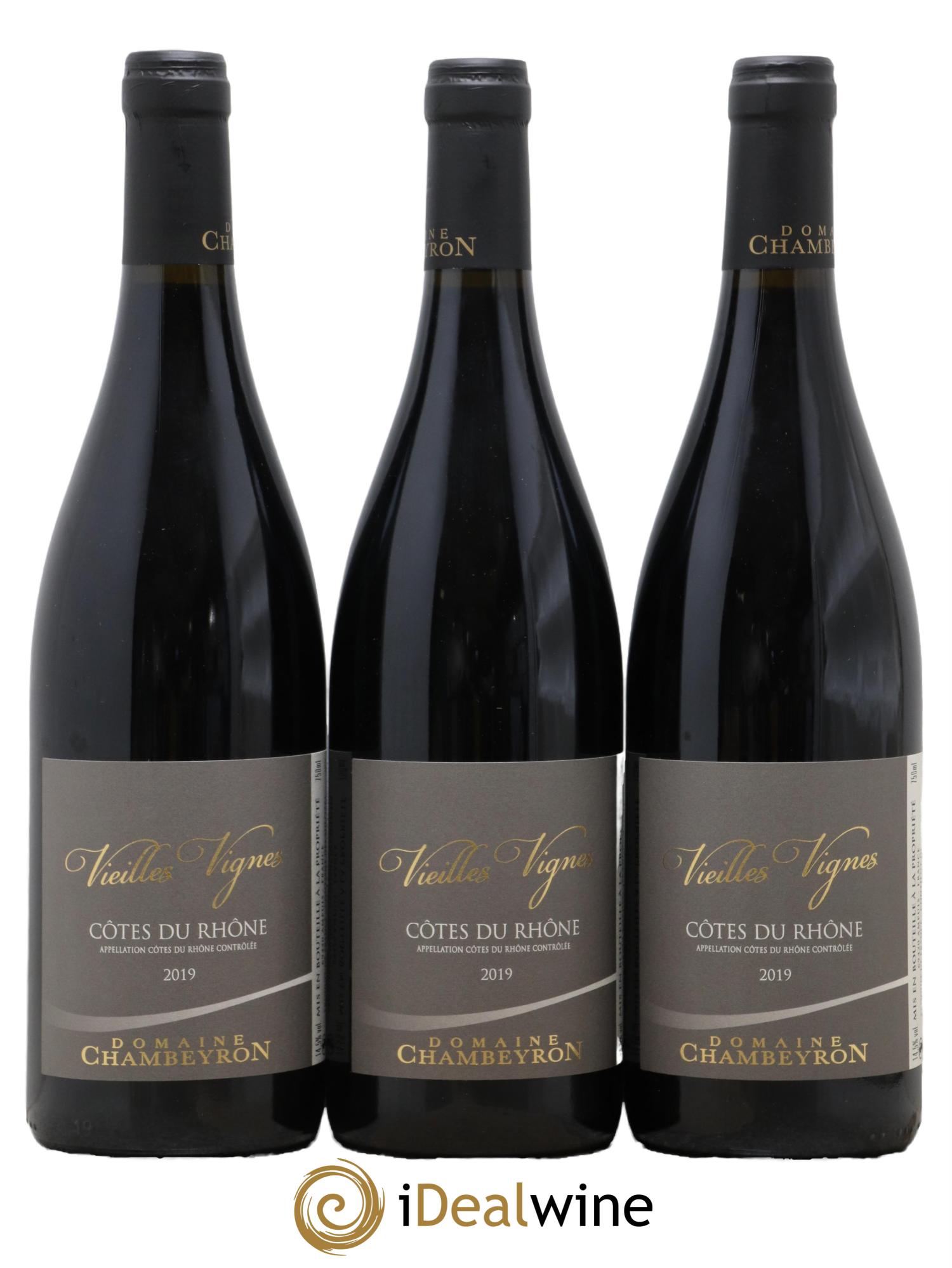 Côtes-du-Rhône Vieilles Vignes Domaine Chambeyron 2019 - Lot de 3 bouteilles - 0