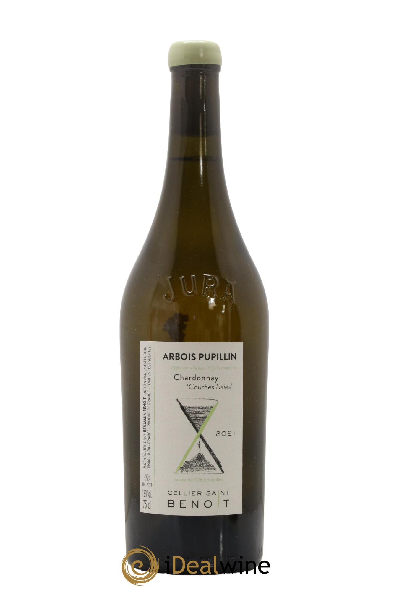 Arbois-Pupillin Chardonnay Courbes Raies Cellier Saint Benoît 2021 - Lot de 1 bouteille - 0