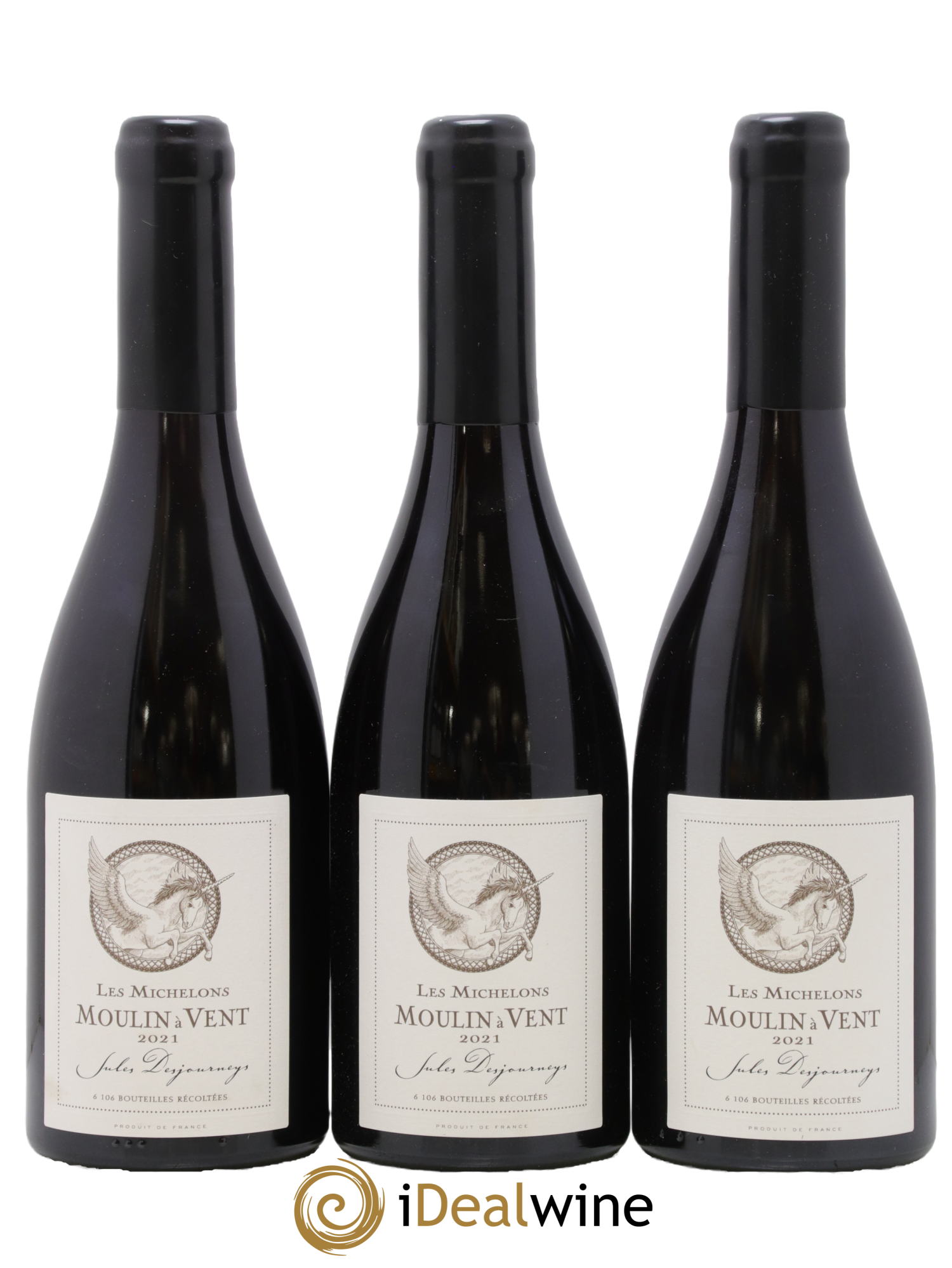 Moulin-à-Vent Les Michelons Jules Desjourneys 2021 - Lot de 3 bouteilles - 0