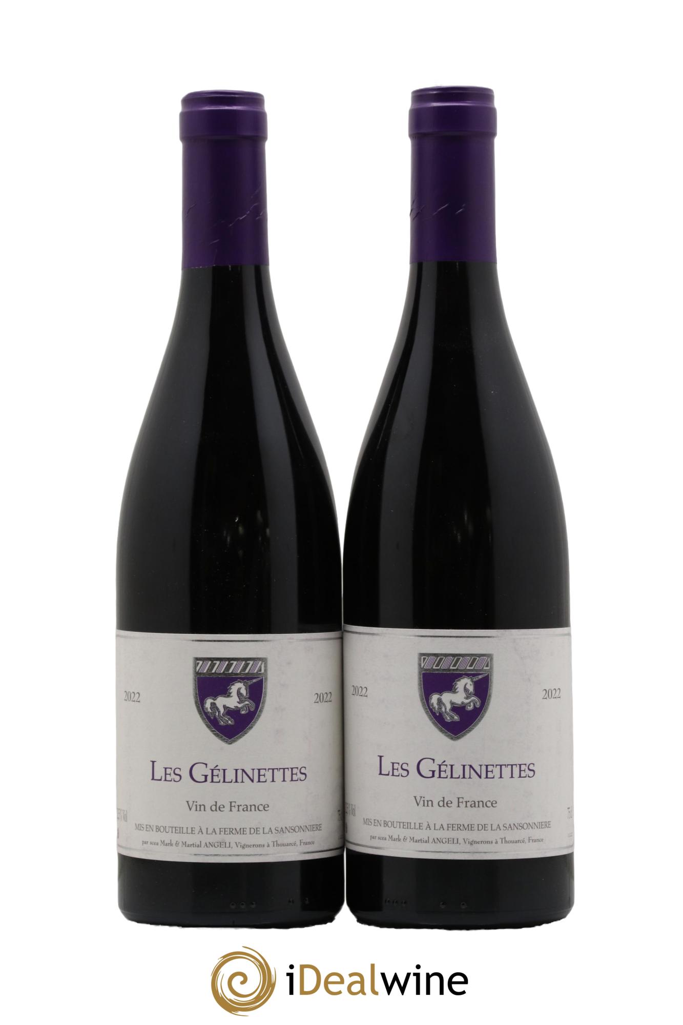 Vin de France Les Gélinettes Ferme de la Saisonnière 2022 - Lot de 2 bouteilles - 0