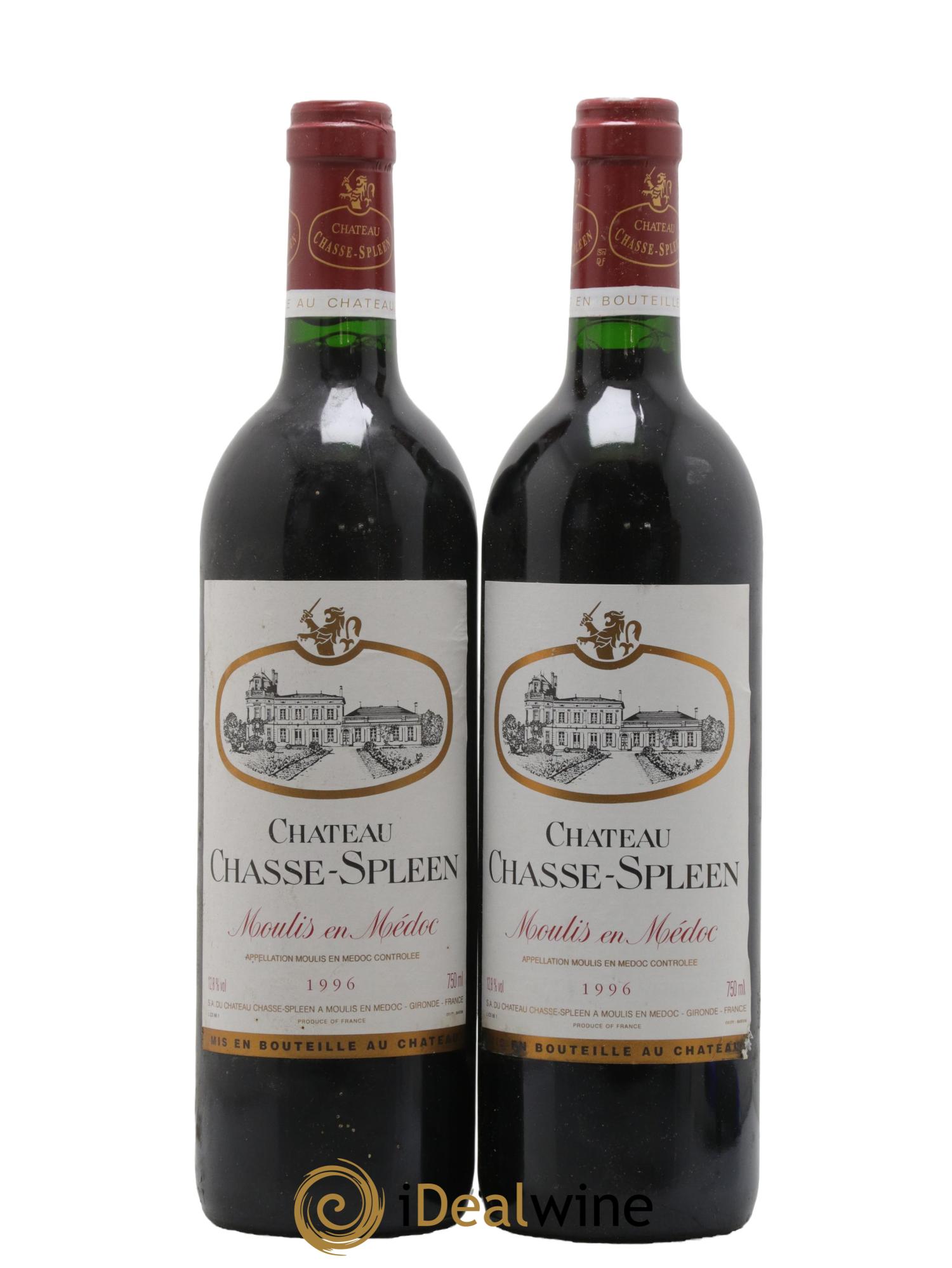 Château Chasse Spleen 1996 - Lot de 2 bouteilles - 0