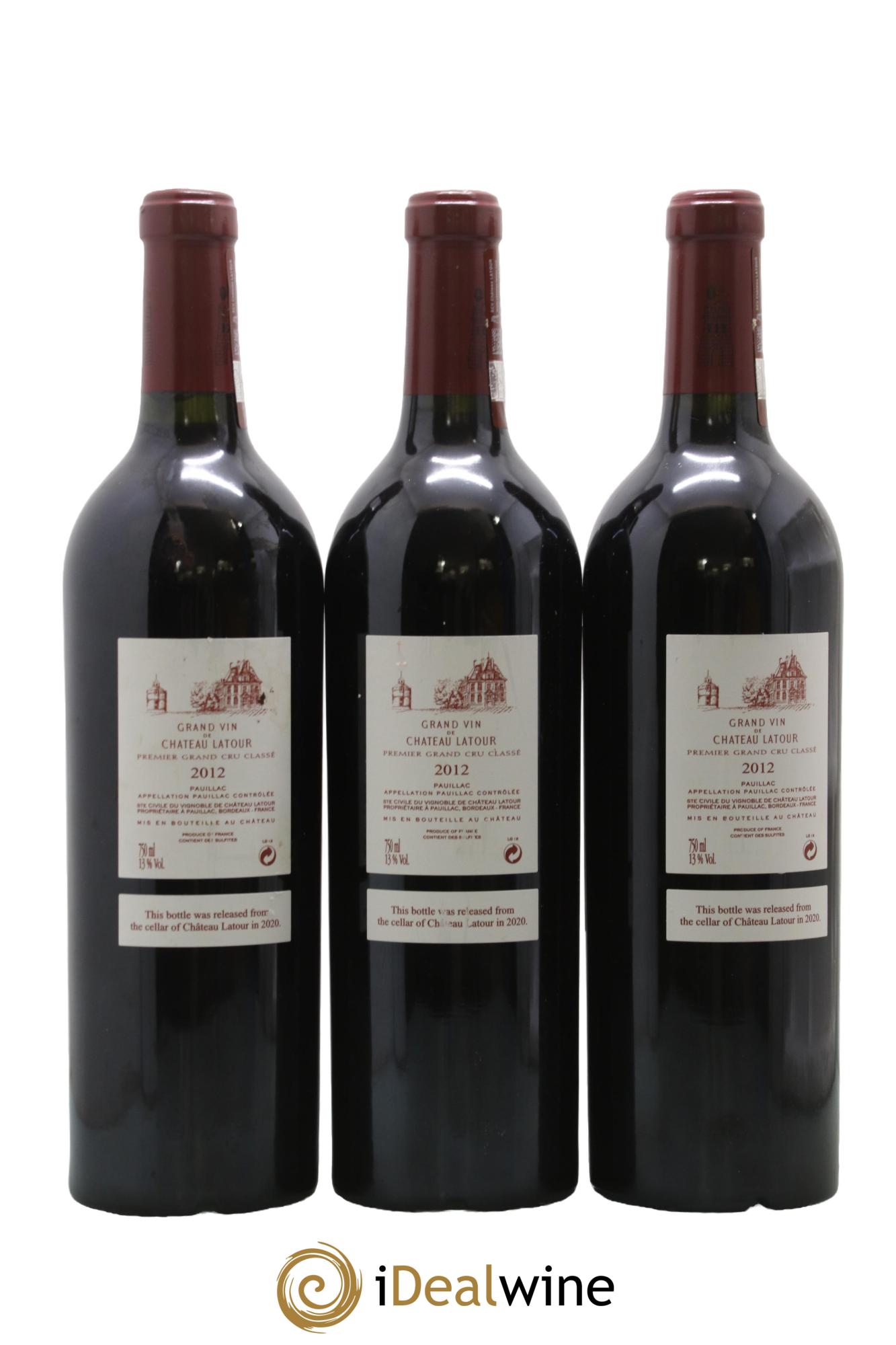 Château Latour 1er Grand Cru Classé 2012 - Lotto di 3 bottiglie - 1