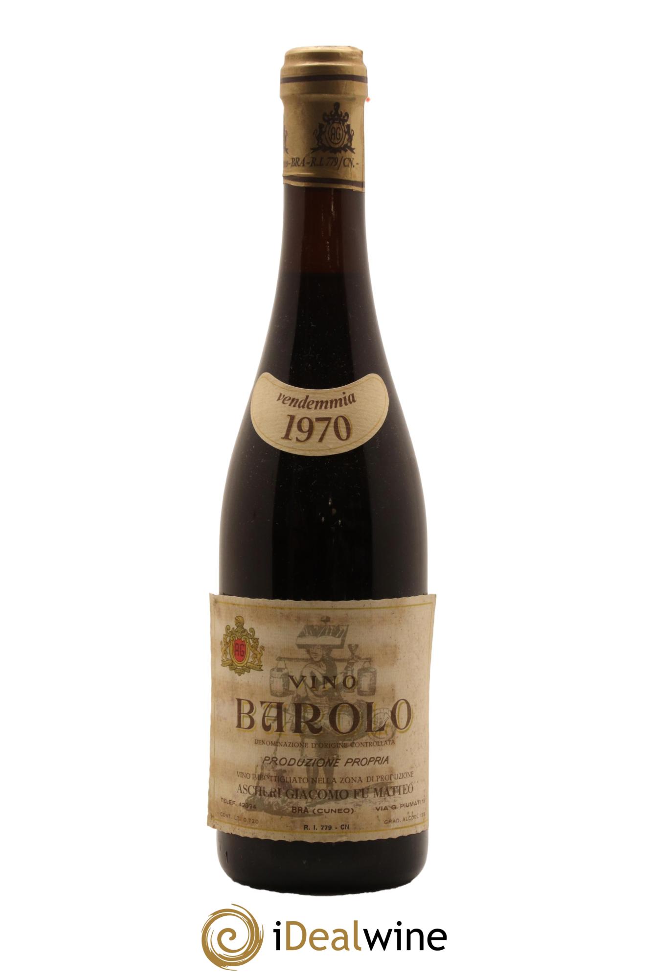 Barolo Giacomo Ascheri 1970 - Lot de 1 bouteille - 0
