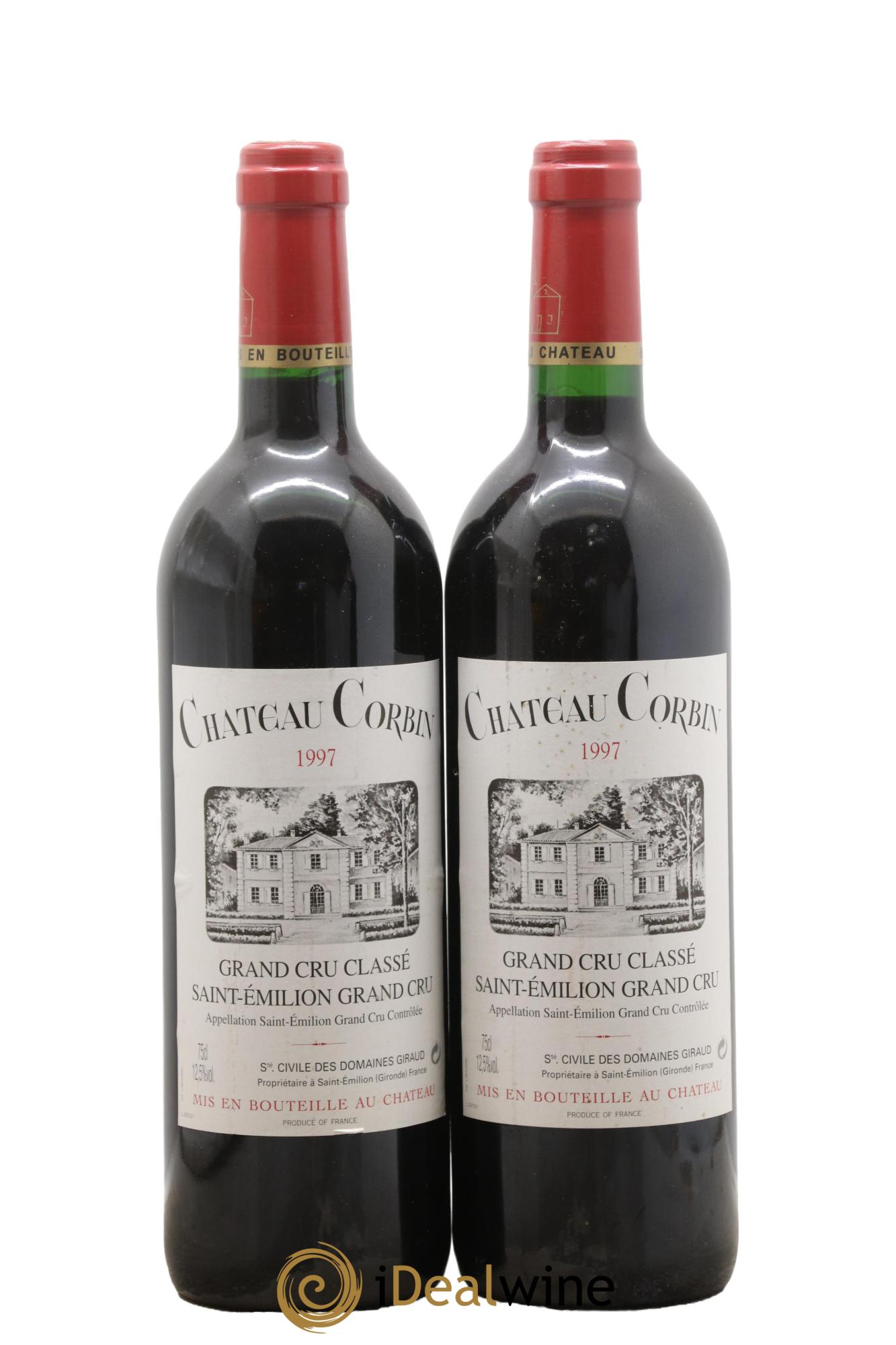 Château Corbin Grand Cru Classé 1997 - Lot of 2 bottles - 0