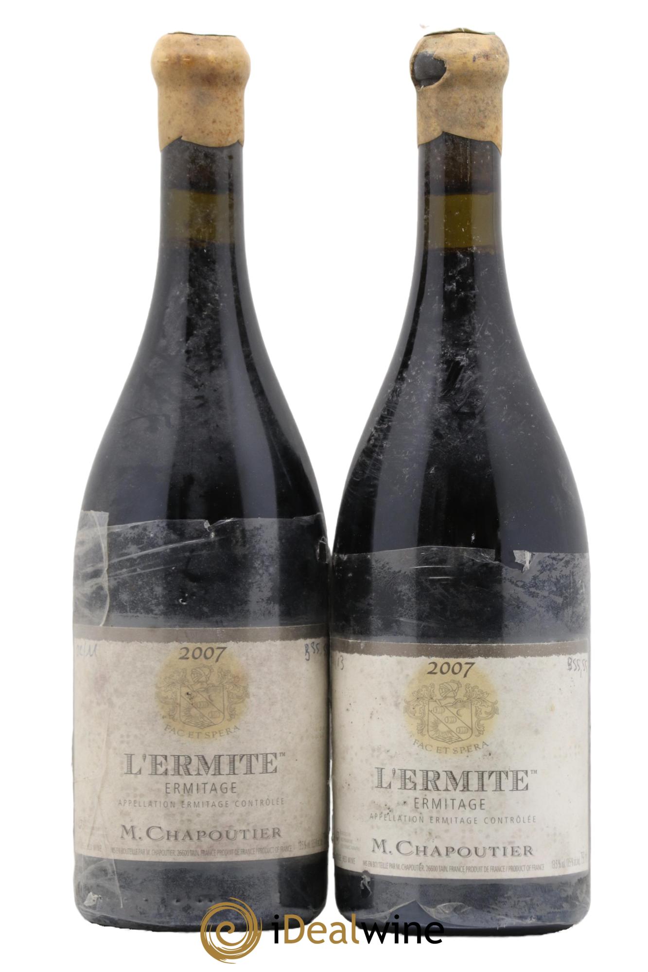 Hermitage Ermitage l'Ermite Chapoutier 2007 - Lot de 2 bouteilles - 0