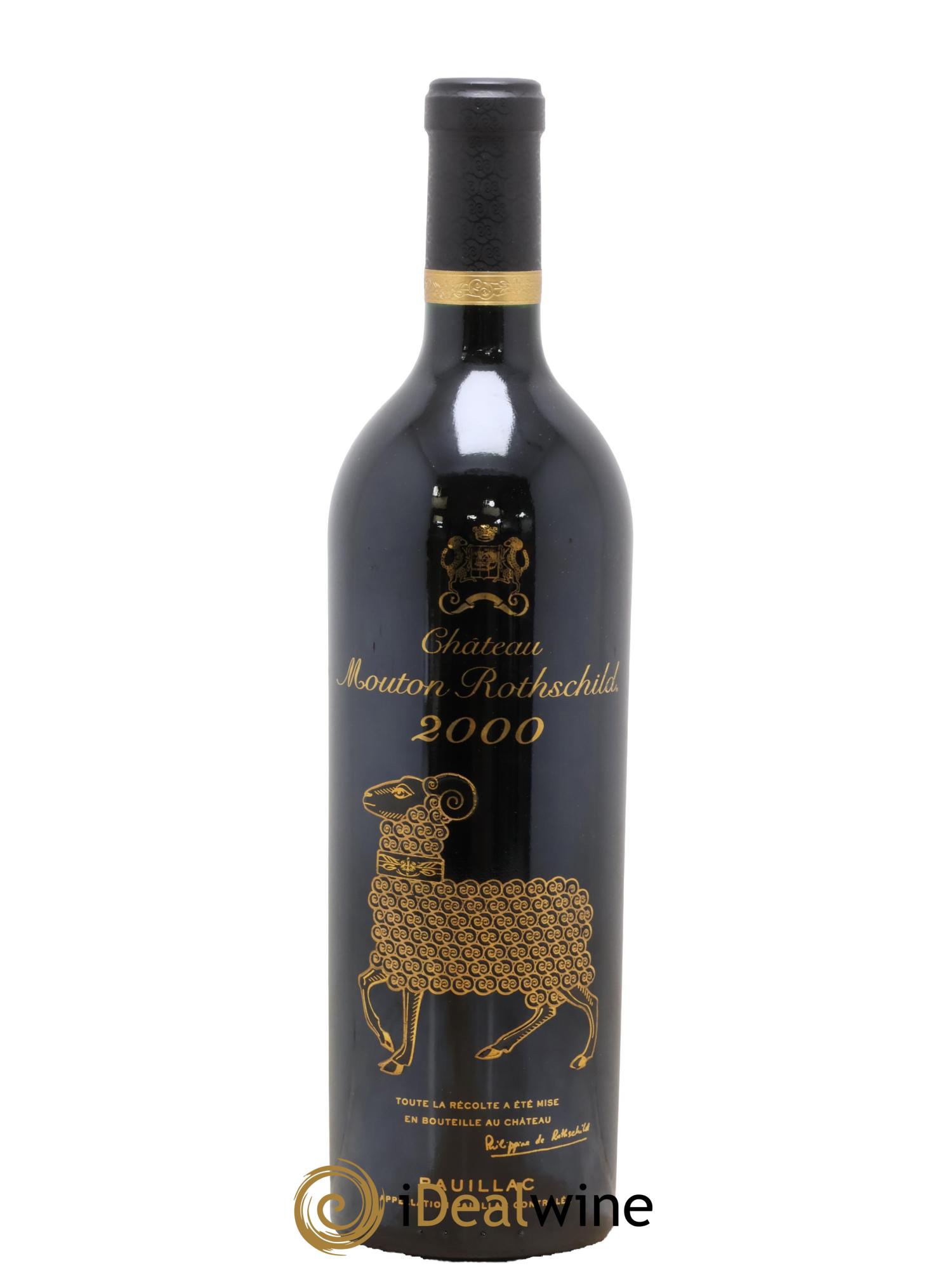 Château Mouton Rothschild 1er Grand Cru Classé 2000 - Lot de 1 bouteille - 0