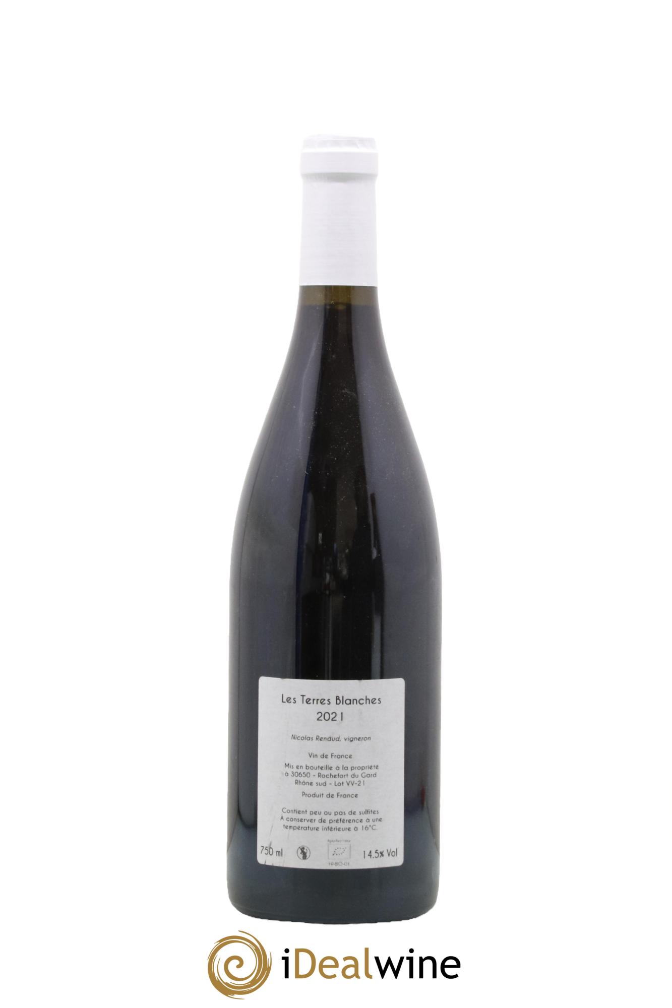 Vin de France Les Terres Blanches Vieilles vignes Clos des Grillons 2021 - Lot de 1 bouteille - 1