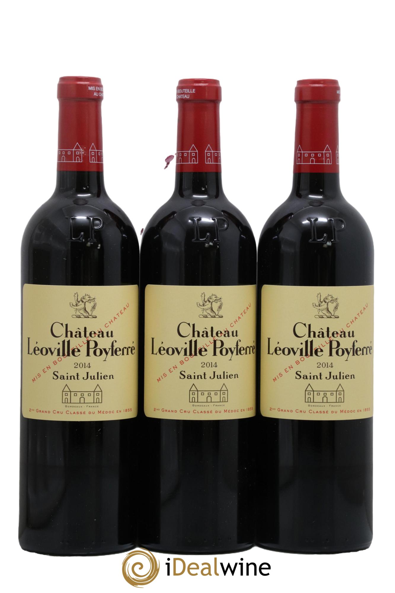 Château Léoville Poyferré 2ème Grand Cru Classé 2014 - Lot of 3 bottles - 0