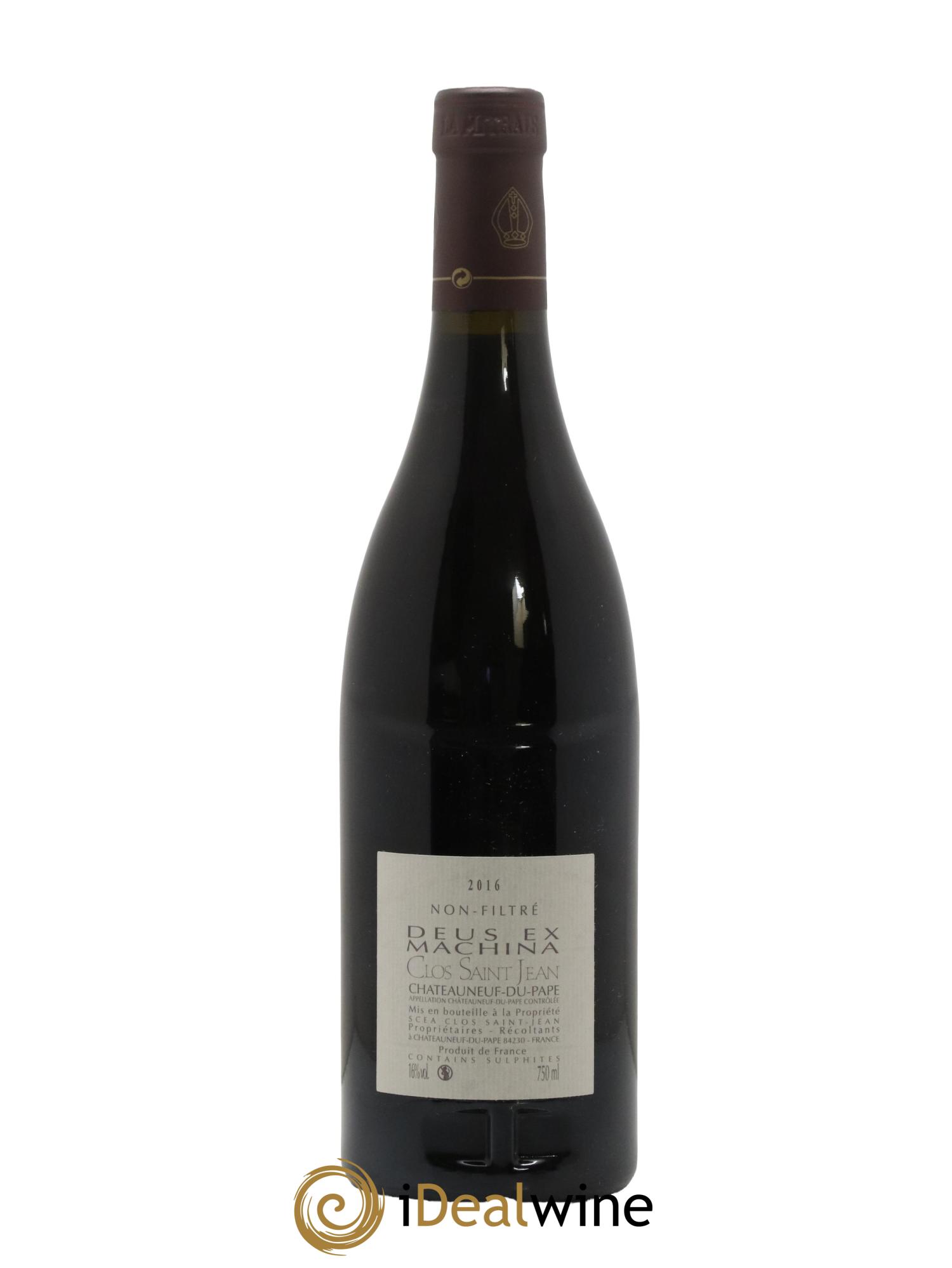 Châteauneuf-du-Pape Clos Saint-Jean Deus Ex Machina Pascal et Vincent Maurel 2016 - Lot of 1 bottle - 1