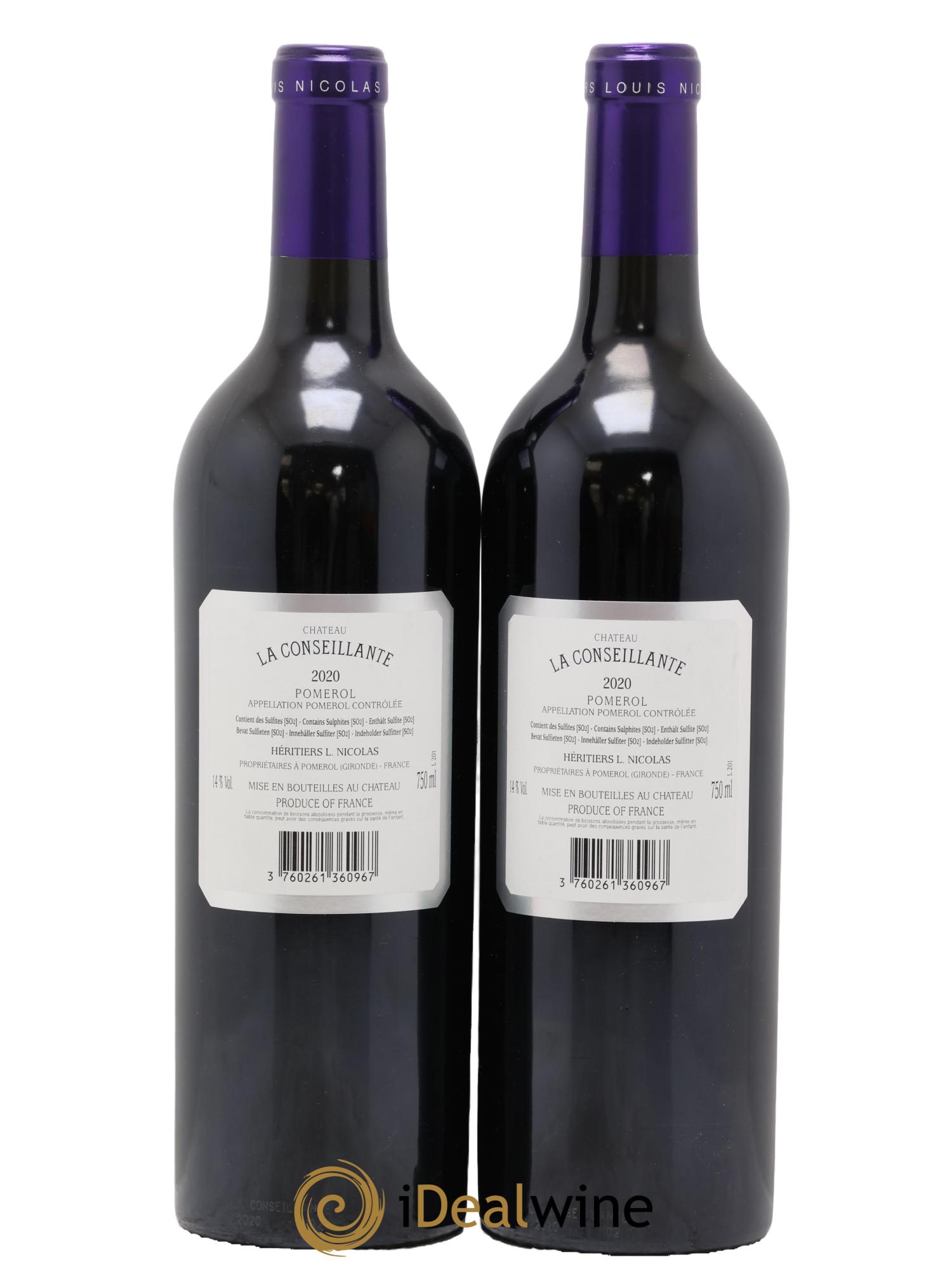 Château la Conseillante 2020 - Lot de 2 bouteilles - 1