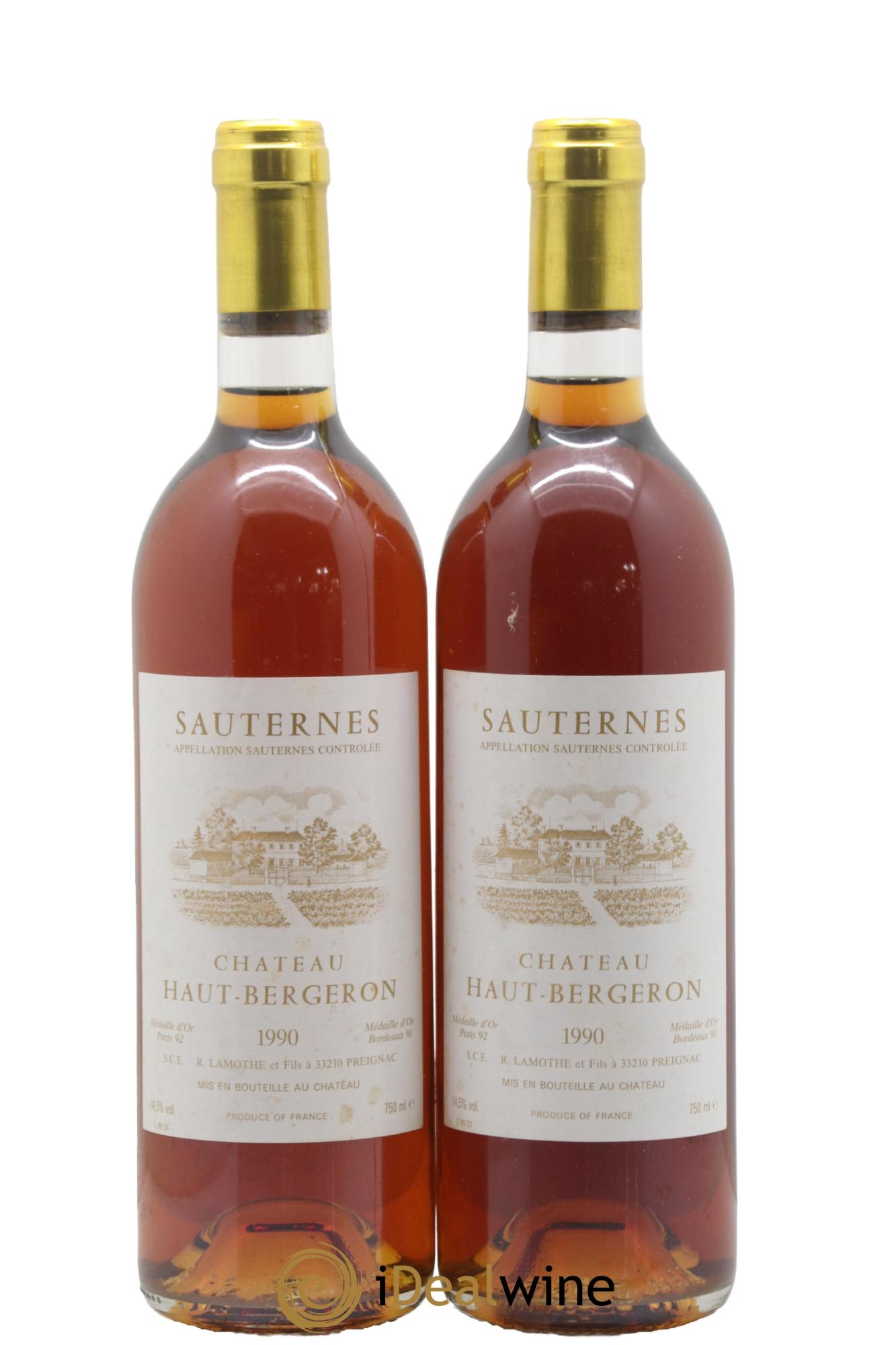 Château Haut-Bergeron 1990 - Posten von 2 Flaschen - 0