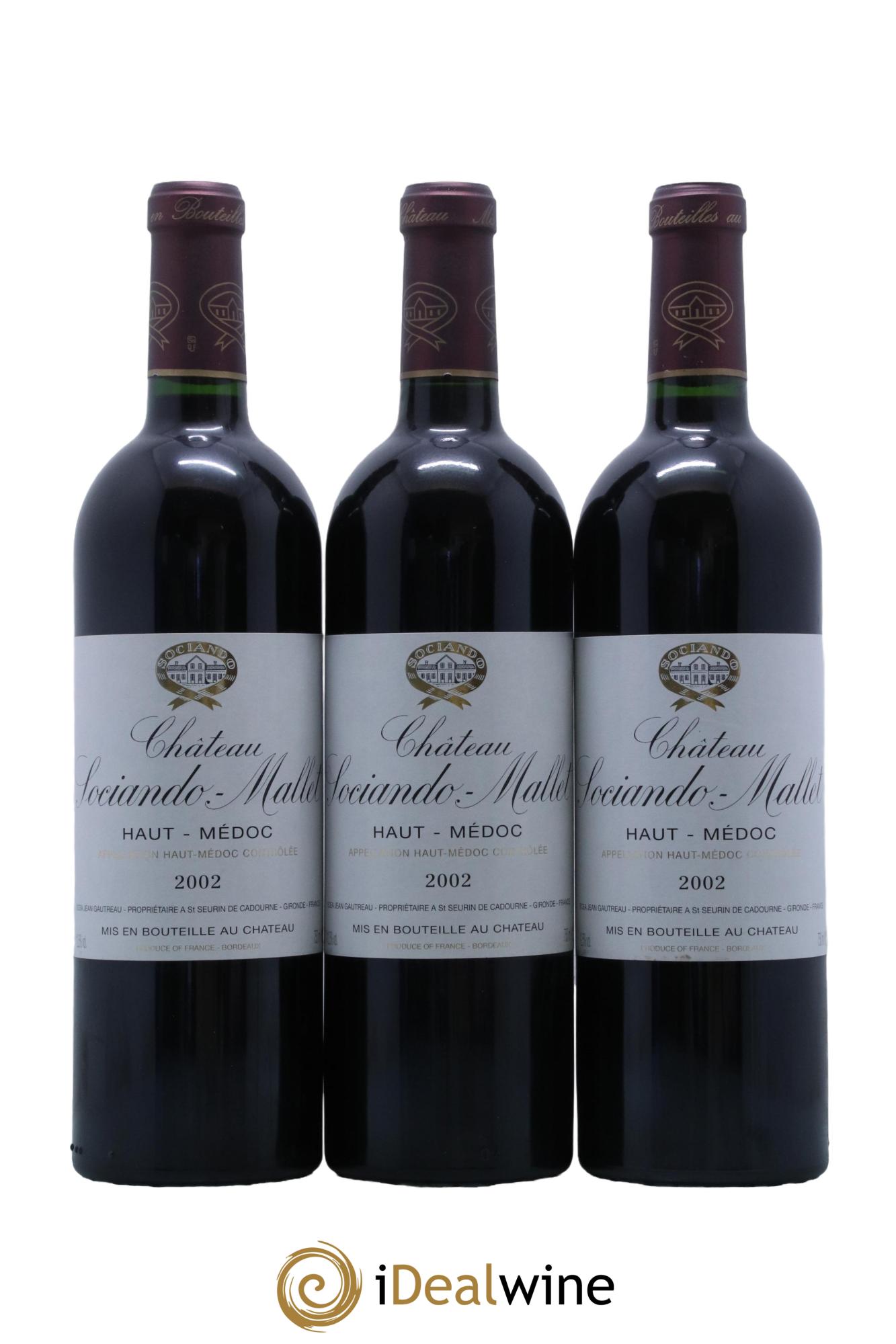 Château Sociando Mallet 2002 - Lot de 12 bouteilles - 3