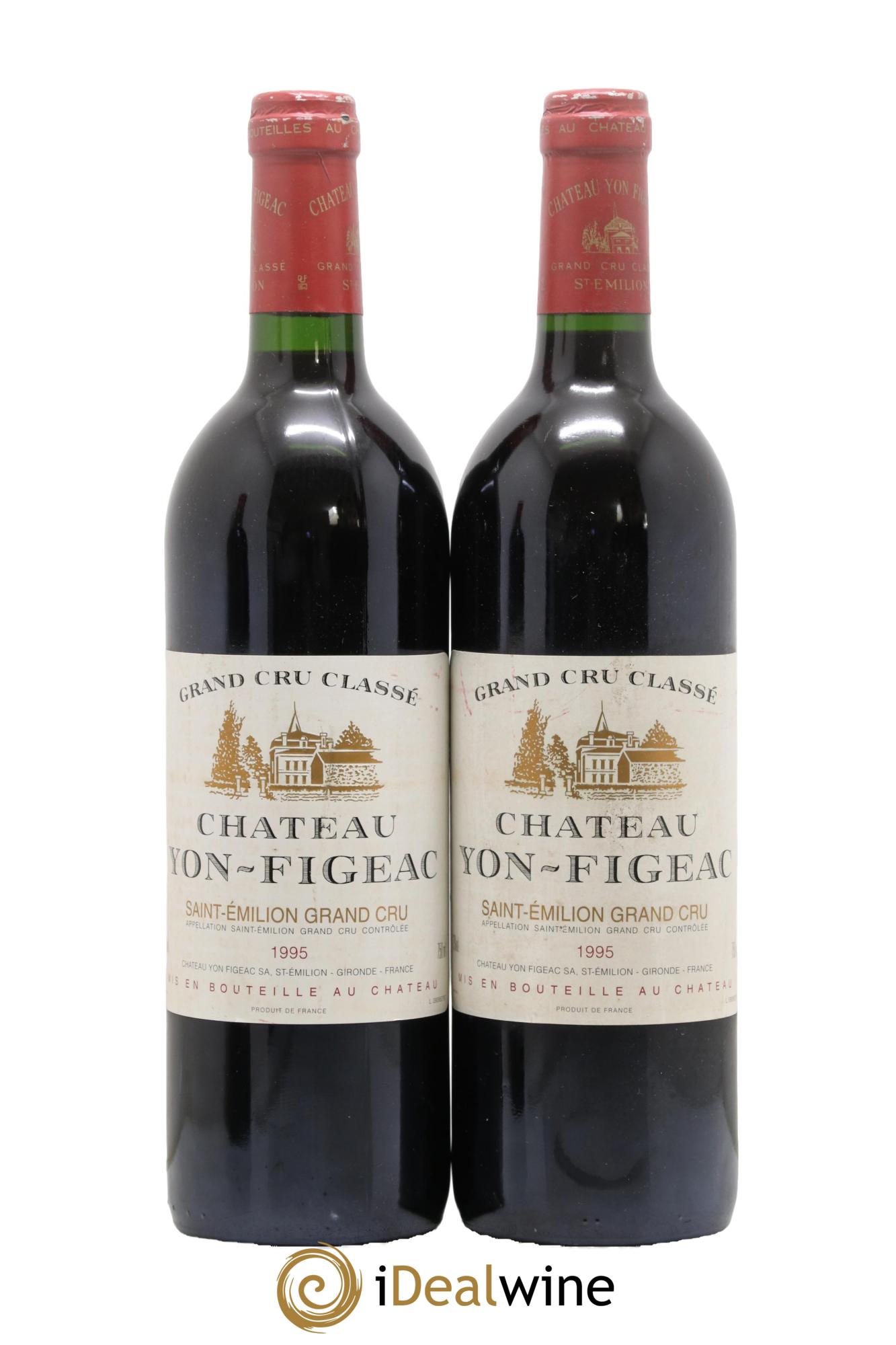 Château Yon Figeac Grand Cru Classé 1995 - Lotto di 2 bottiglie - 0