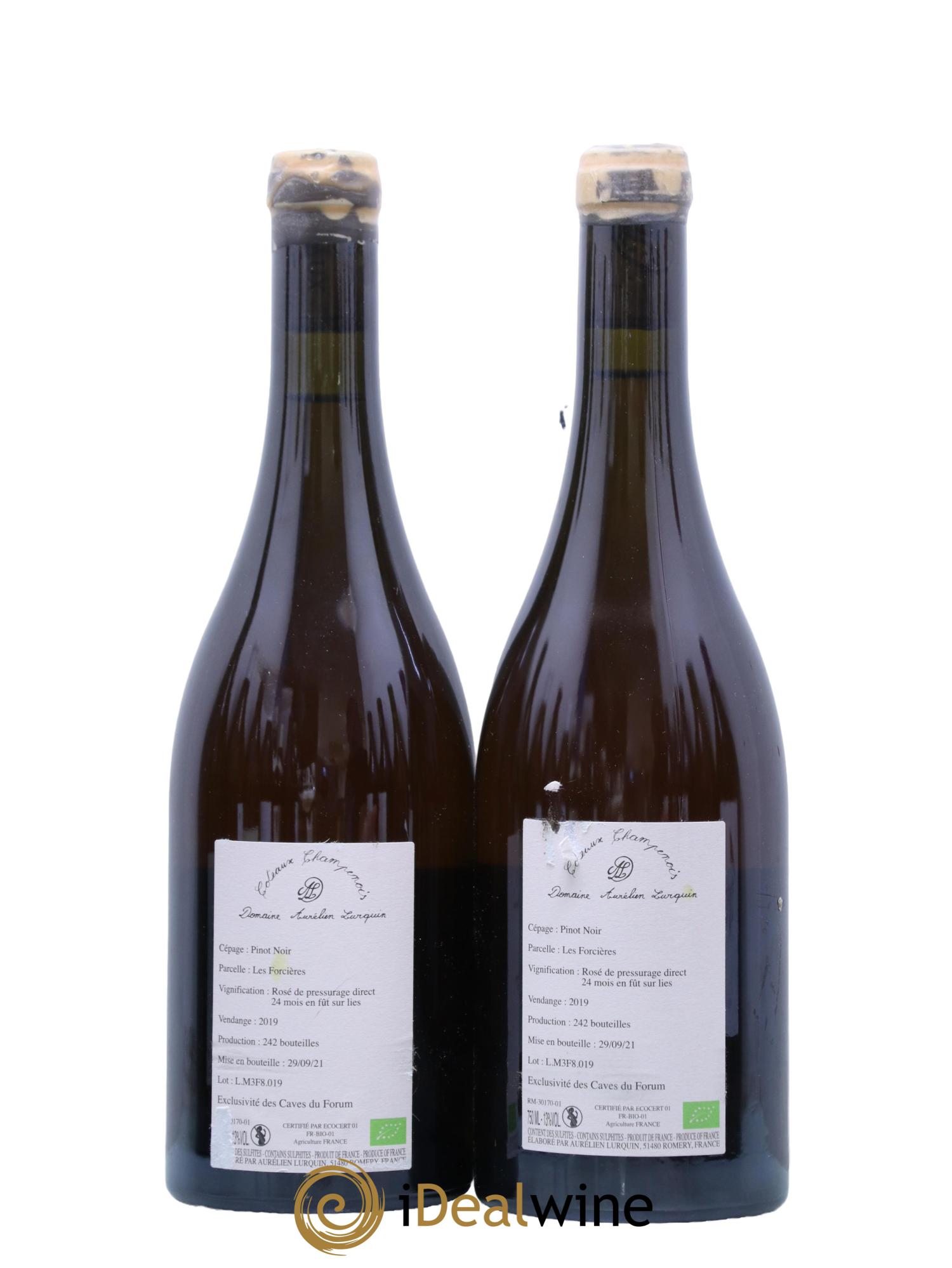Coteaux Champenois Pinot Noir Les Forcières Aurélien Lurquin 2019 - Lot de 2 bouteilles - 1