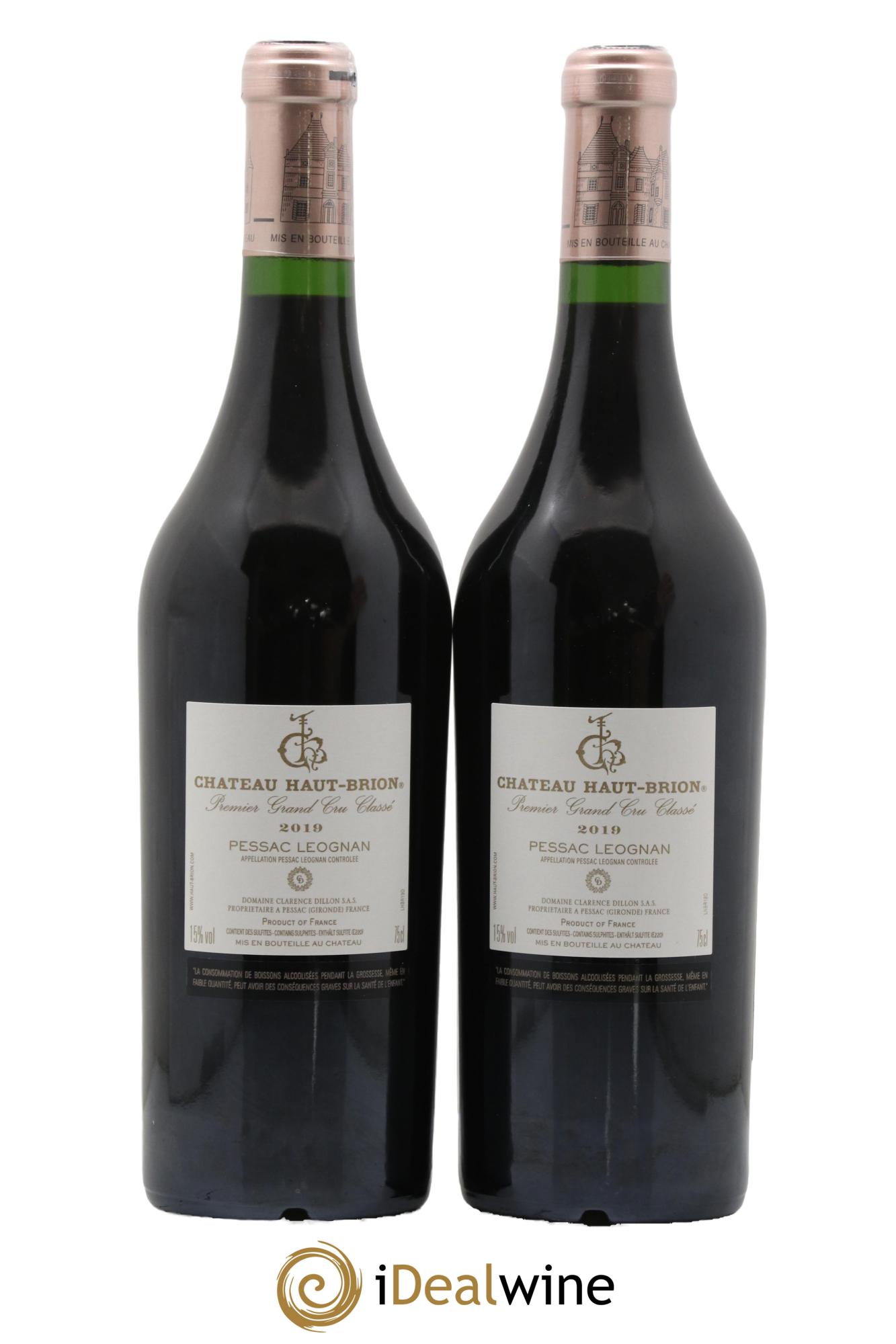 Château Haut Brion 1er Grand Cru Classé 2019 - Lot de 2 bouteilles - 1