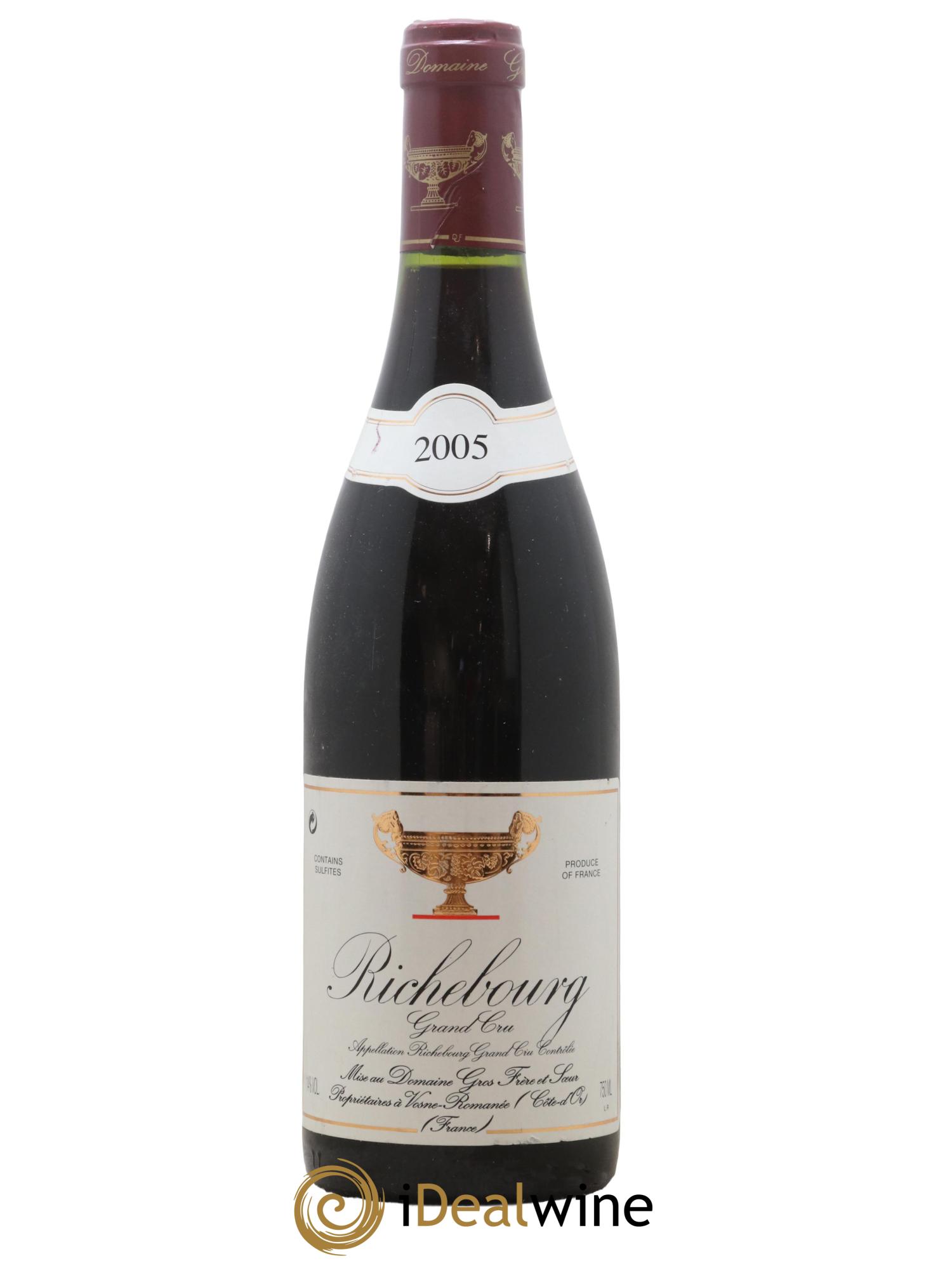Richebourg Grand Cru Gros Frère & Soeur 2005 - Lot de 1 bouteille - 0