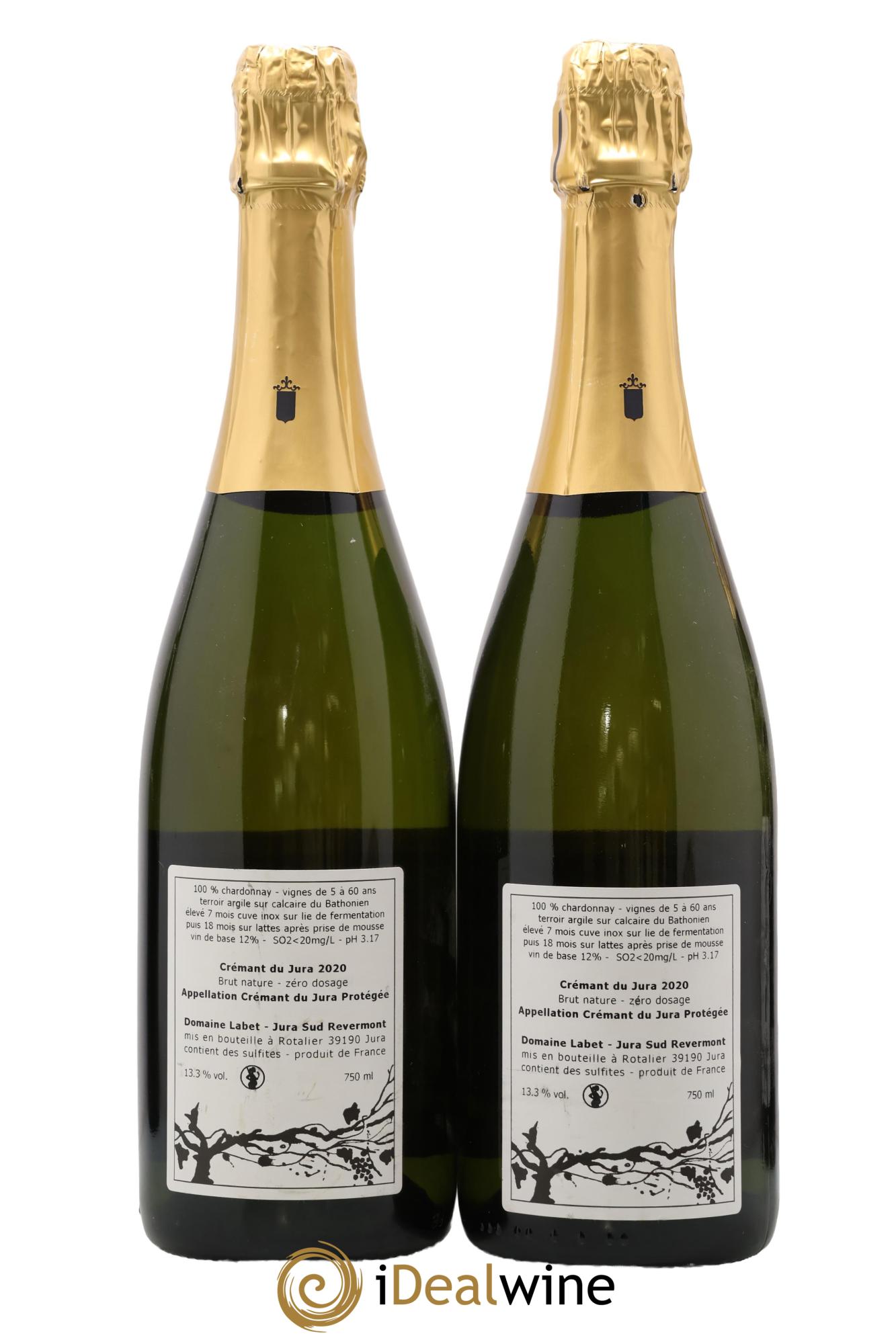 Crémant du Jura Romain - Julien - Charline Labet 2020 - Lotto di 2 bottiglie - 1