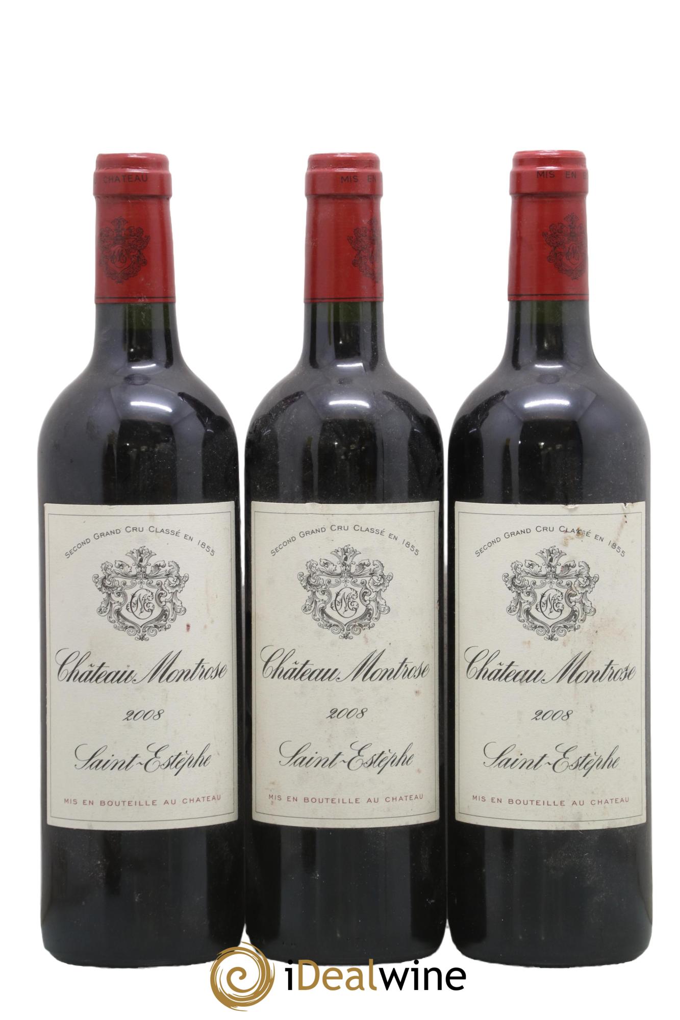 Château Montrose 2ème Grand Cru Classé 2008 - Lot de 3 bouteilles - 0