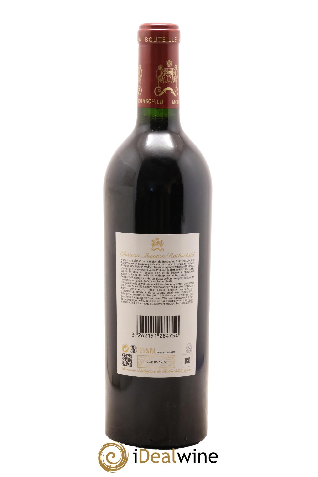 Château Mouton Rothschild 1er Grand Cru Classé 2010 - Lot de 1 bouteille - 1