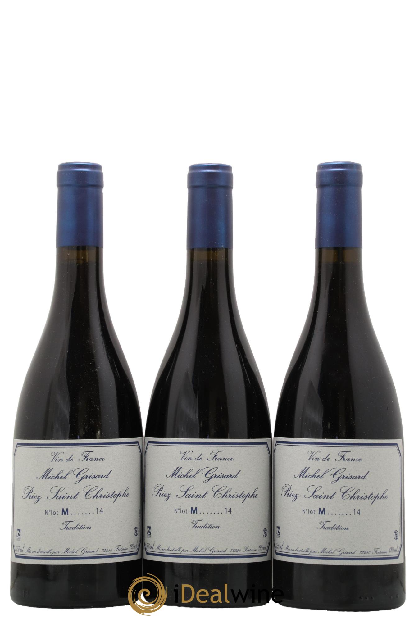 Vin de France Priez Saint Christophe Michel Grisard 2014 - Lot de 3 bouteilles - 0