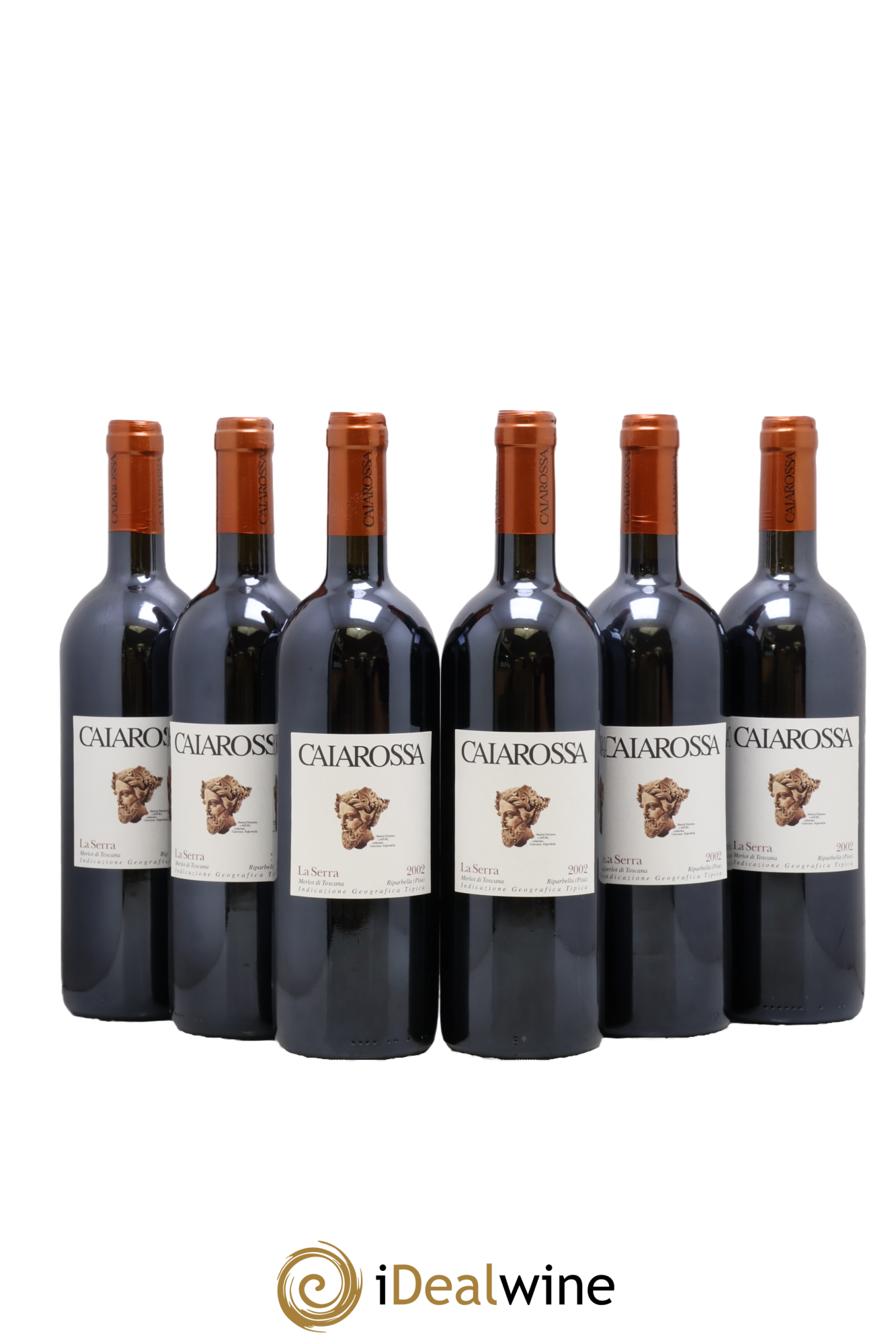 Toscana IGT Montescudaio Merlot La Serra Caiarossa 2002 - Posten von 6 Flaschen - 0