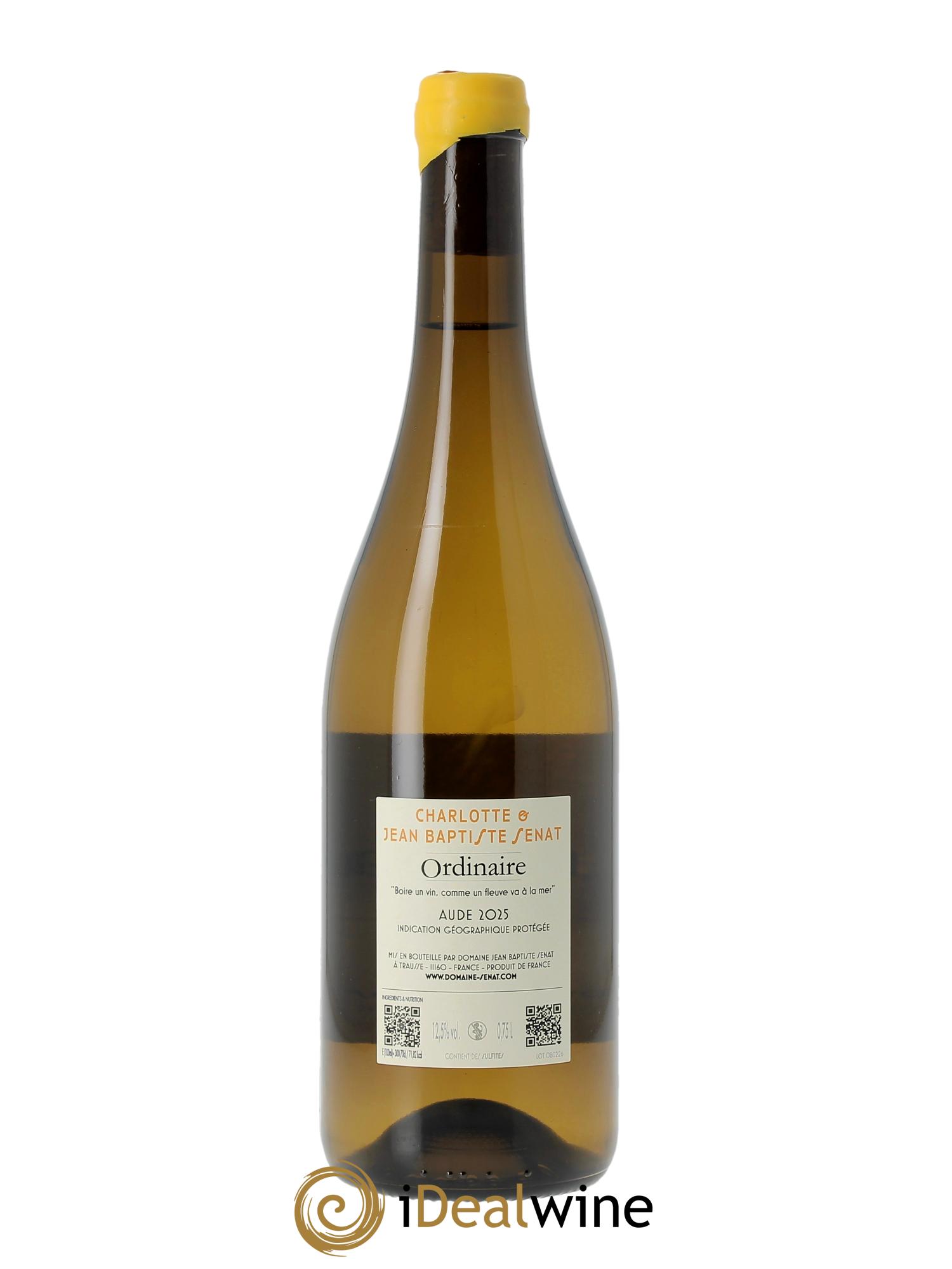 IGP Aude Ordinaire Jean-Baptiste Sénat  2025 - Lot de 1 bouteille - 1