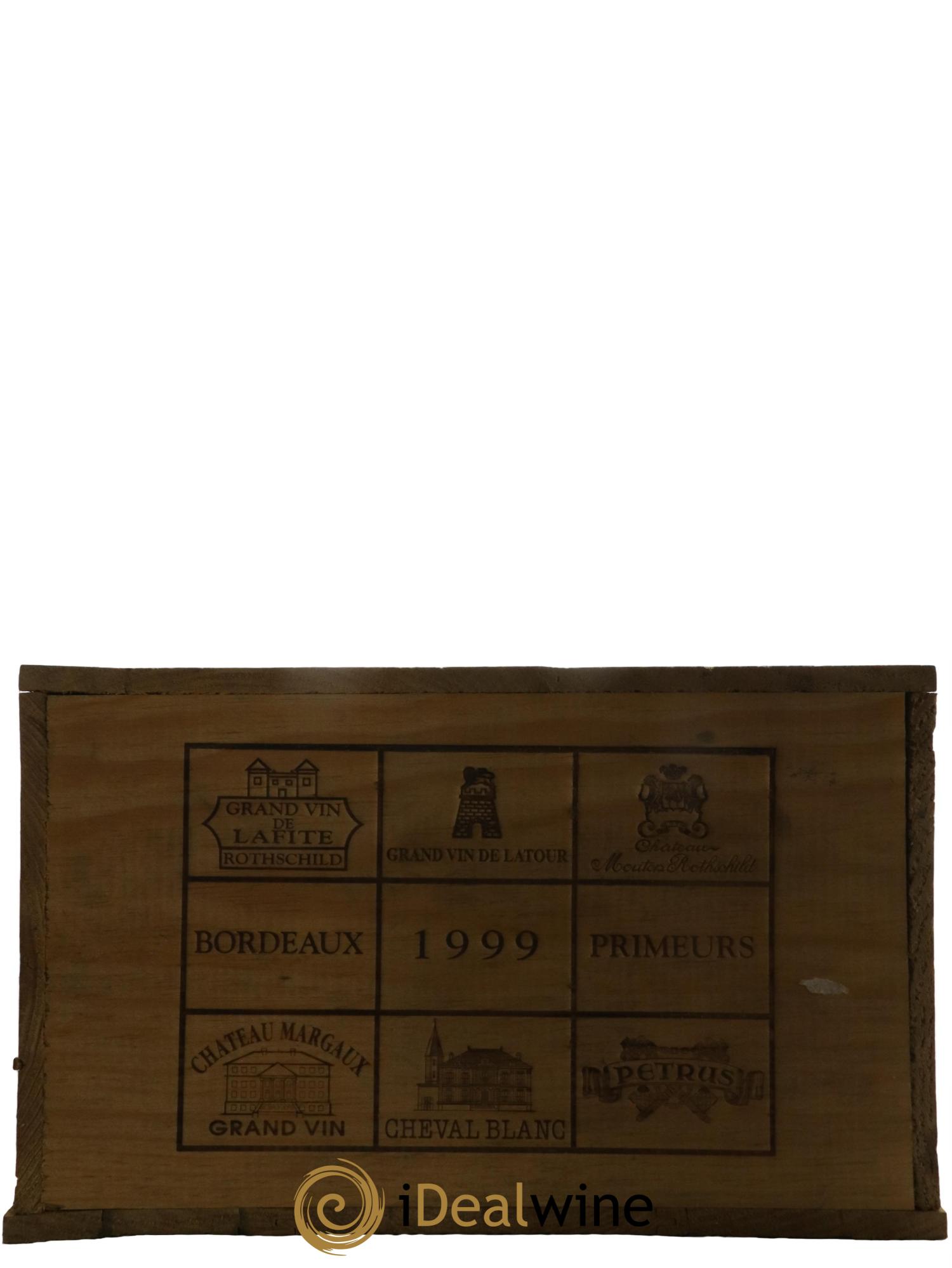 Caisse Primeurs 2 Mouton 2 Lafitte 2 Latour 2 Petrus 2 Cheval Blanc 2 Margaux 1999 - Lot de 12 bouteilles - 10