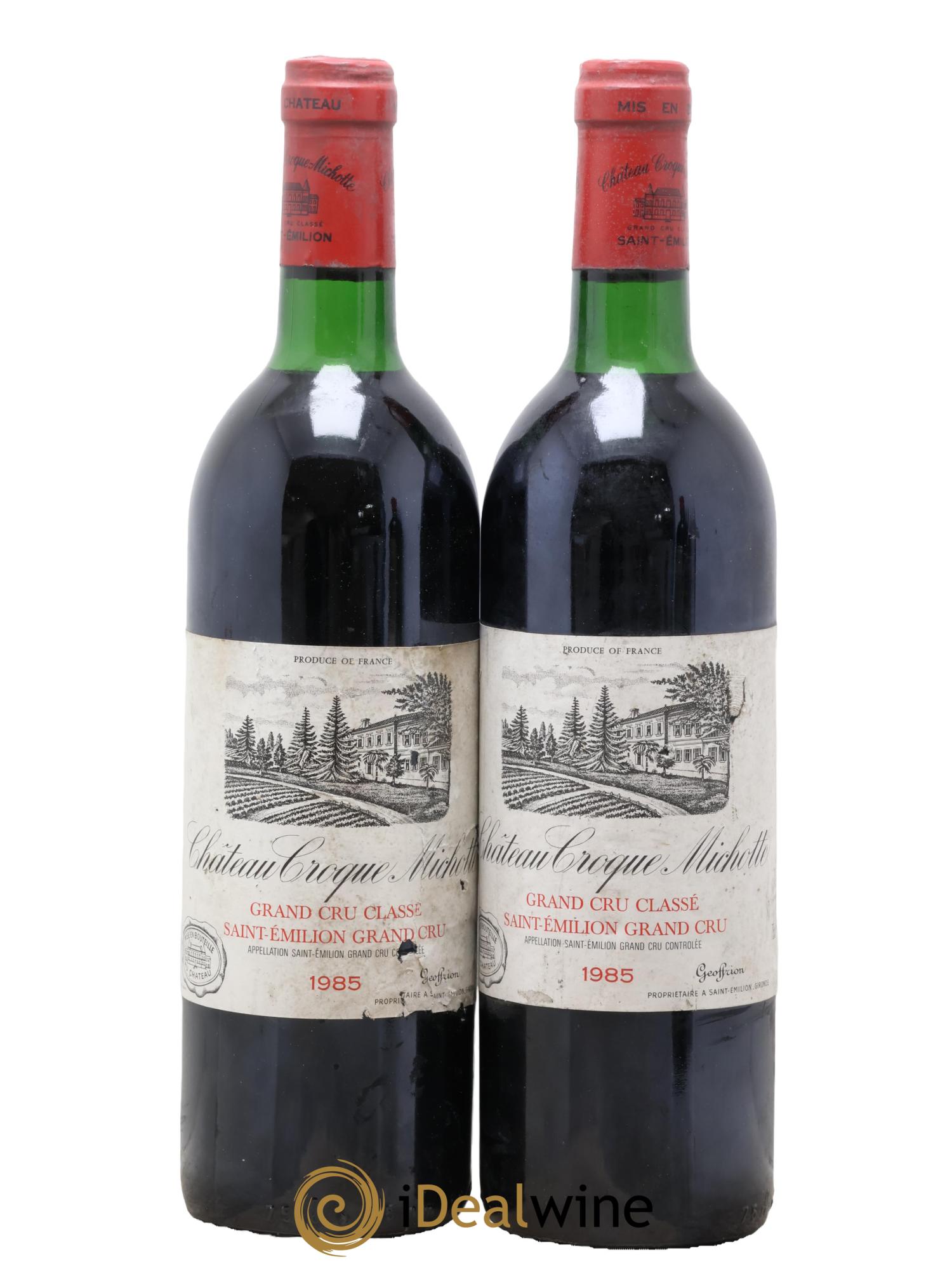 Château Croque Michotte 1985 - Lotto di 2 bottiglie - 0