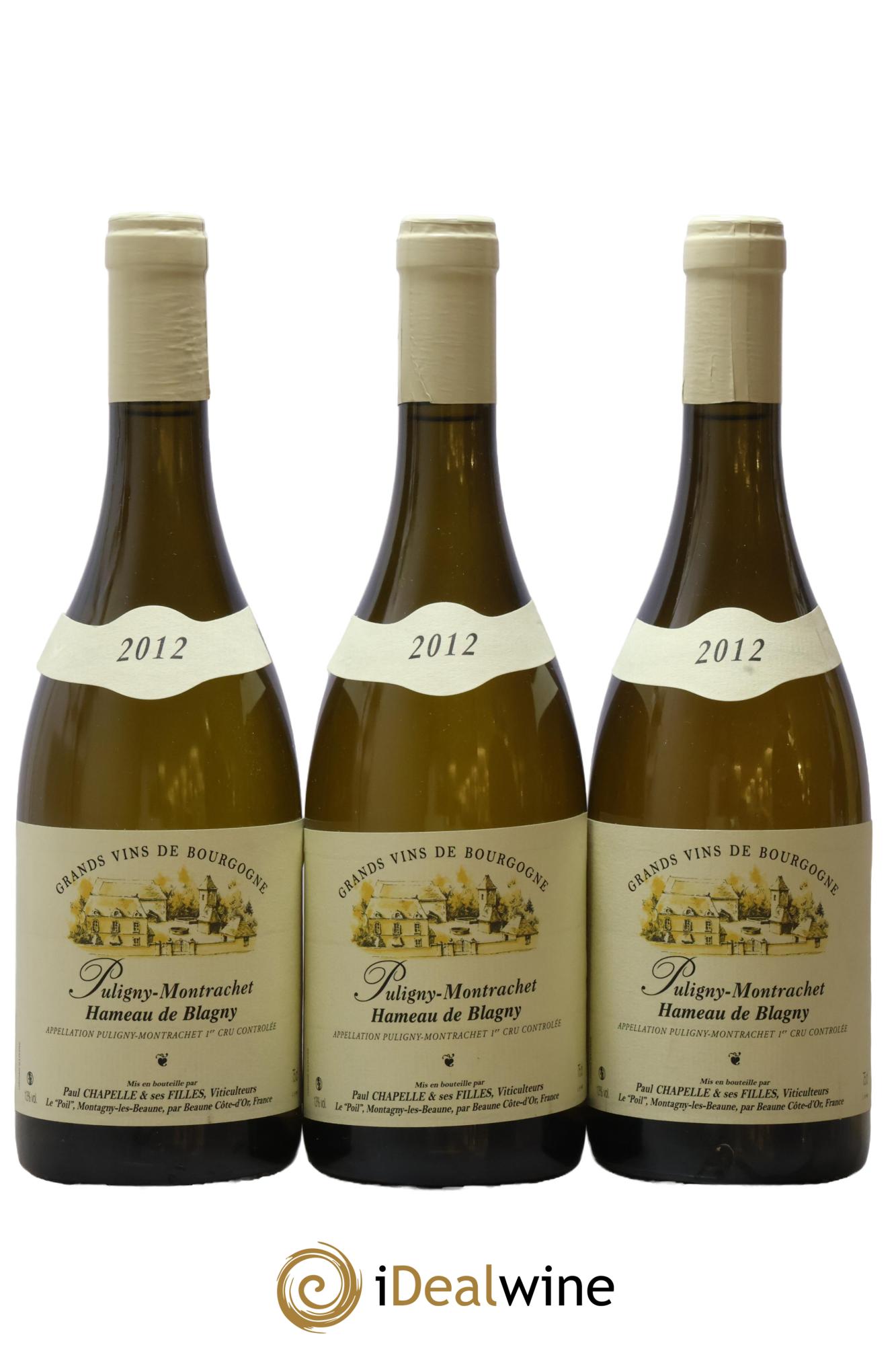 Puligny-Montrachet 1er Cru Hameau De Blagny Paul Chapelle 2012 - Lotto di 3 bottiglie - 0