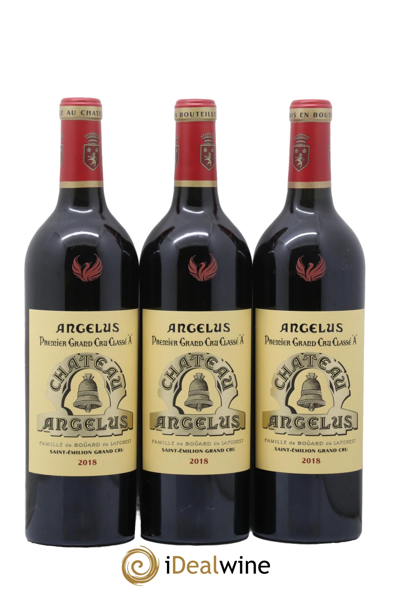 Château Angélus 1er Grand Cru Classé A 2018 - Lot de 3 bouteilles - 0