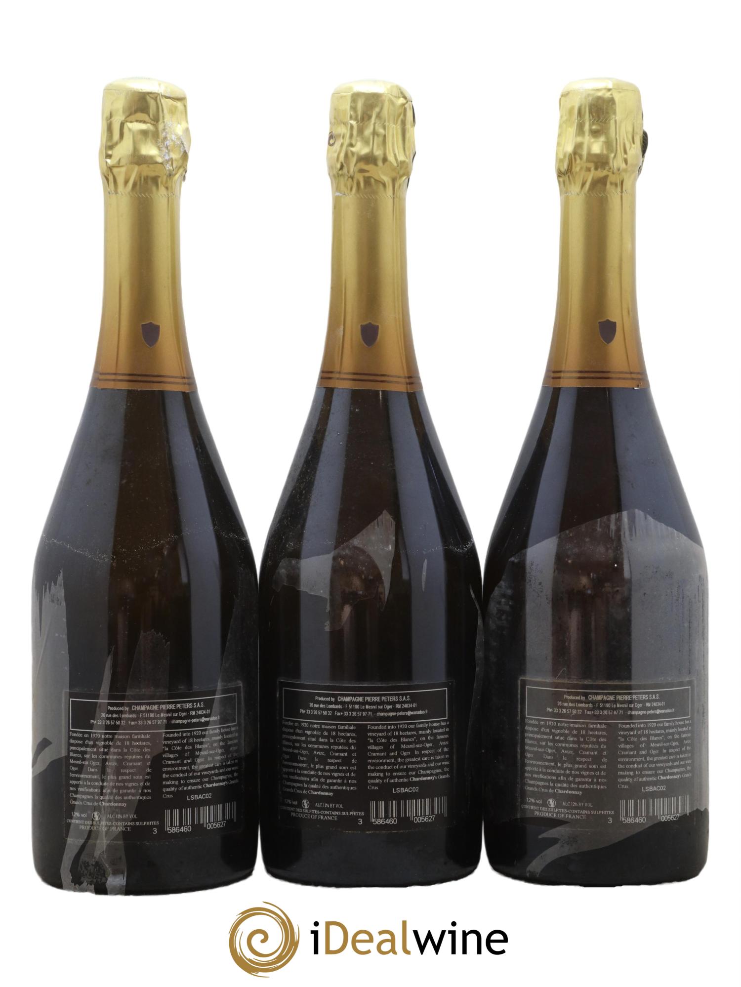 Cuvée Spéciale les Chétillons Blanc de Blancs Brut Pierre Péters 2002 - Lotto di 3 bottiglie - 1