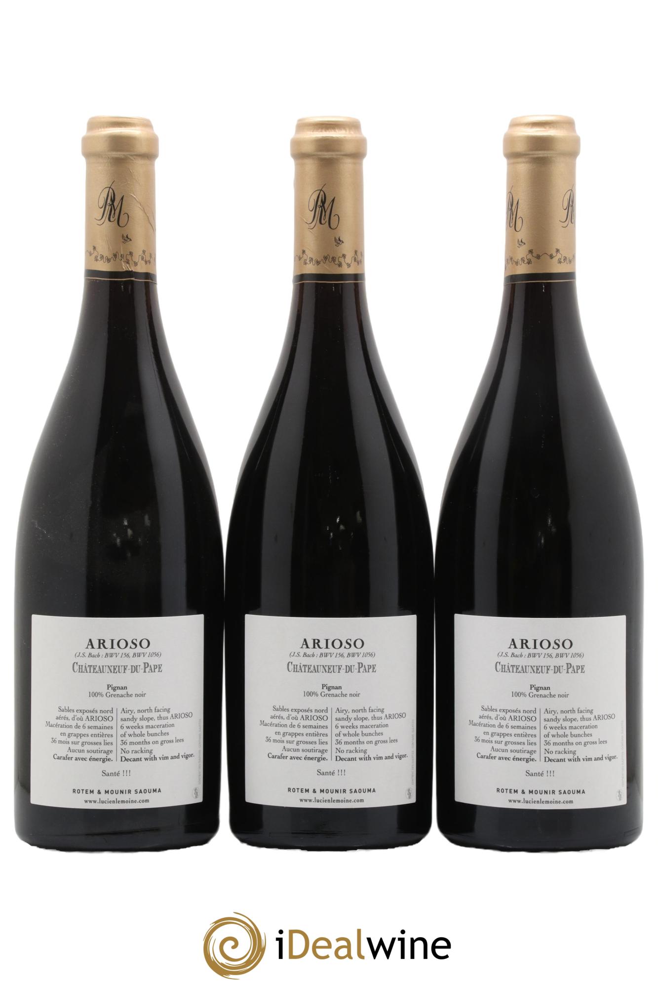Châteauneuf-du-Pape Arioso Rotem & Mounir Saouma 2020 - Lot de 3 bouteilles - 1