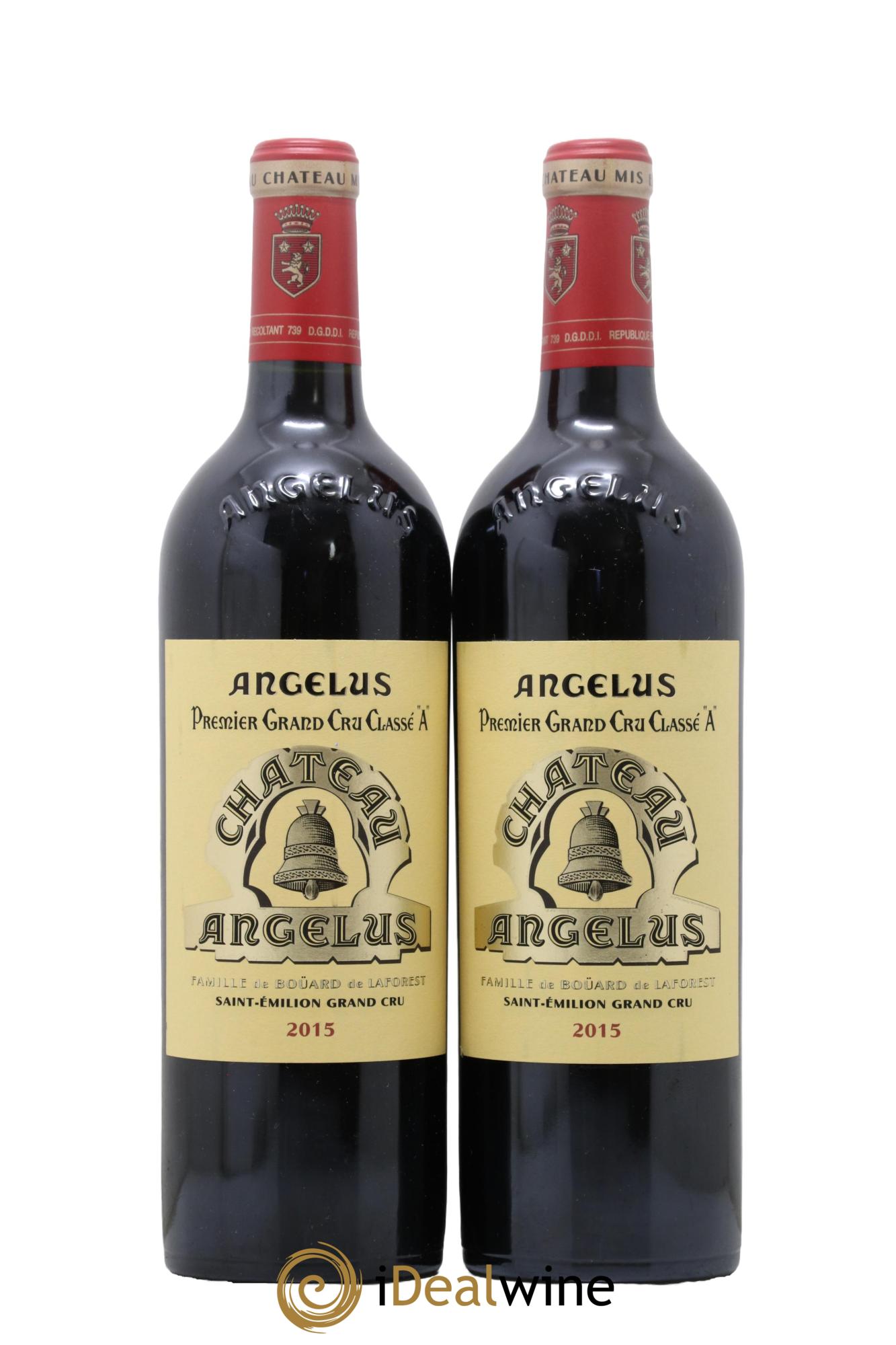 Château Angélus 1er Grand Cru Classé A 2015 - Lot of 2 bottles - 0