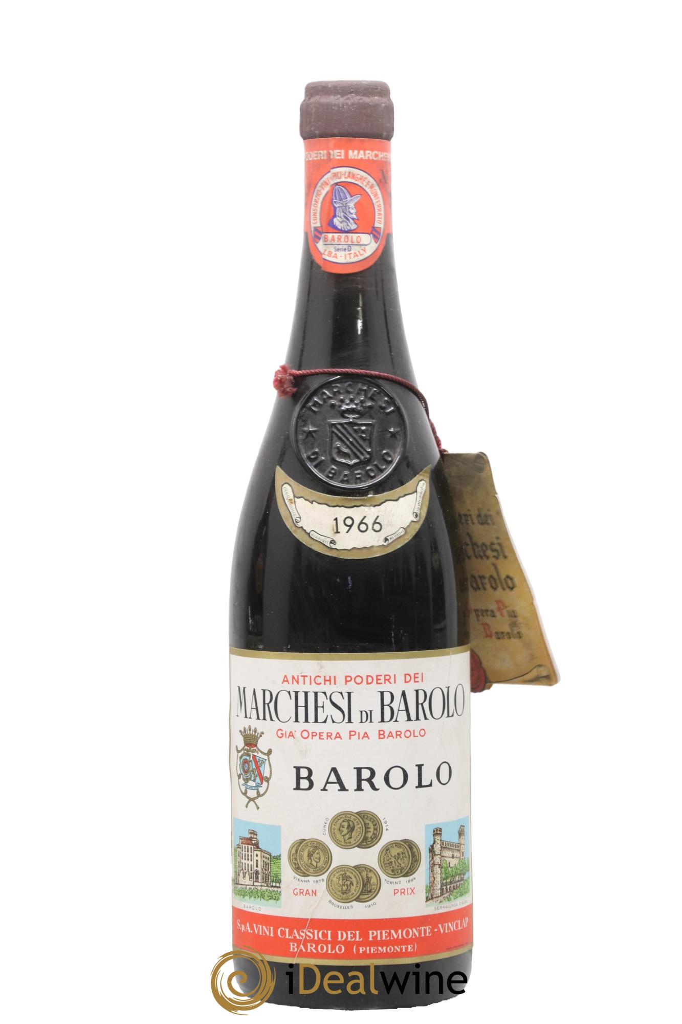 Barolo Marchesi Di Barolo 1966 - Lot de 1 bouteille - 0