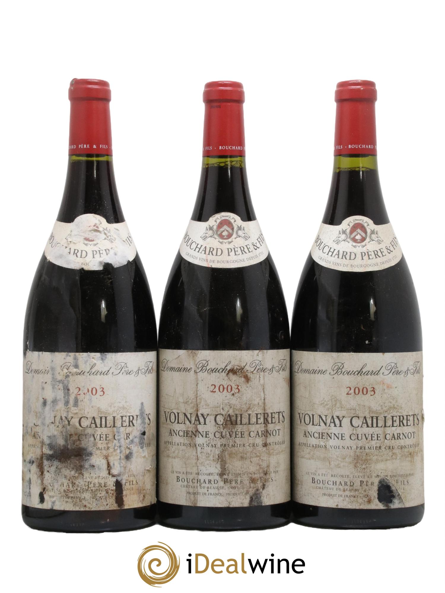 Volnay 1er Cru Caillerets - Ancienne Cuvée Carnot Bouchard Père & Fils 2003 - Lot de 3 magnums - 0