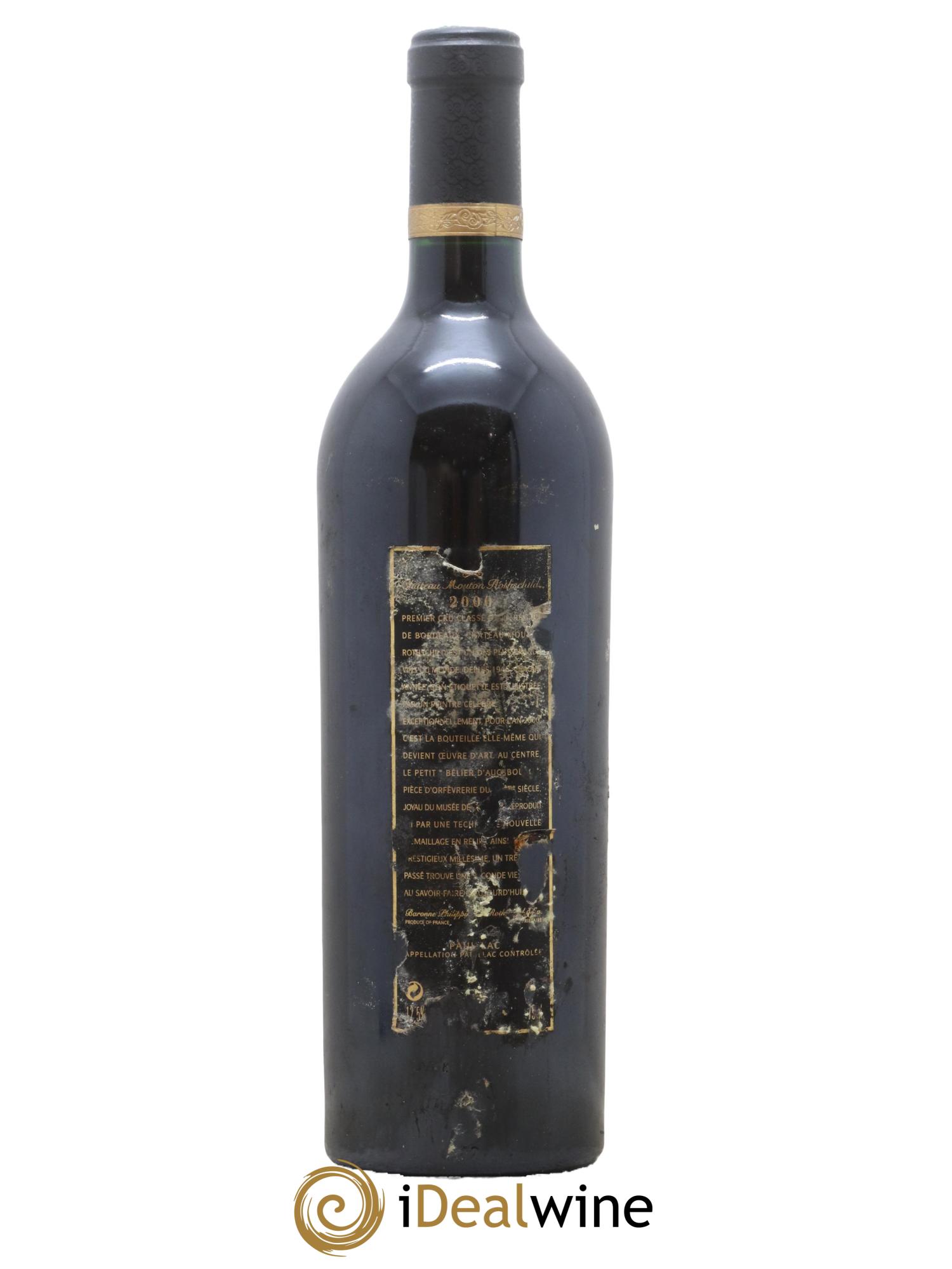 Château Mouton Rothschild 1er Grand Cru Classé 2000 - Lot de 1 bouteille - 1