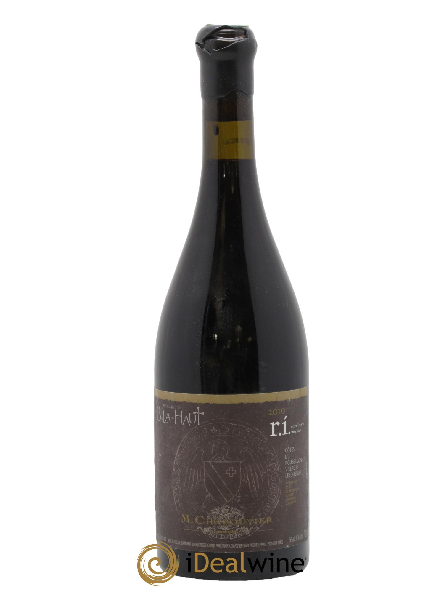 Côtes-du-Roussillon Villages Lesquerde Bila-Haut (Domaine) R.I Rectificando Invenies Chapoutier 2010 - Lot de 1 bouteille - 0